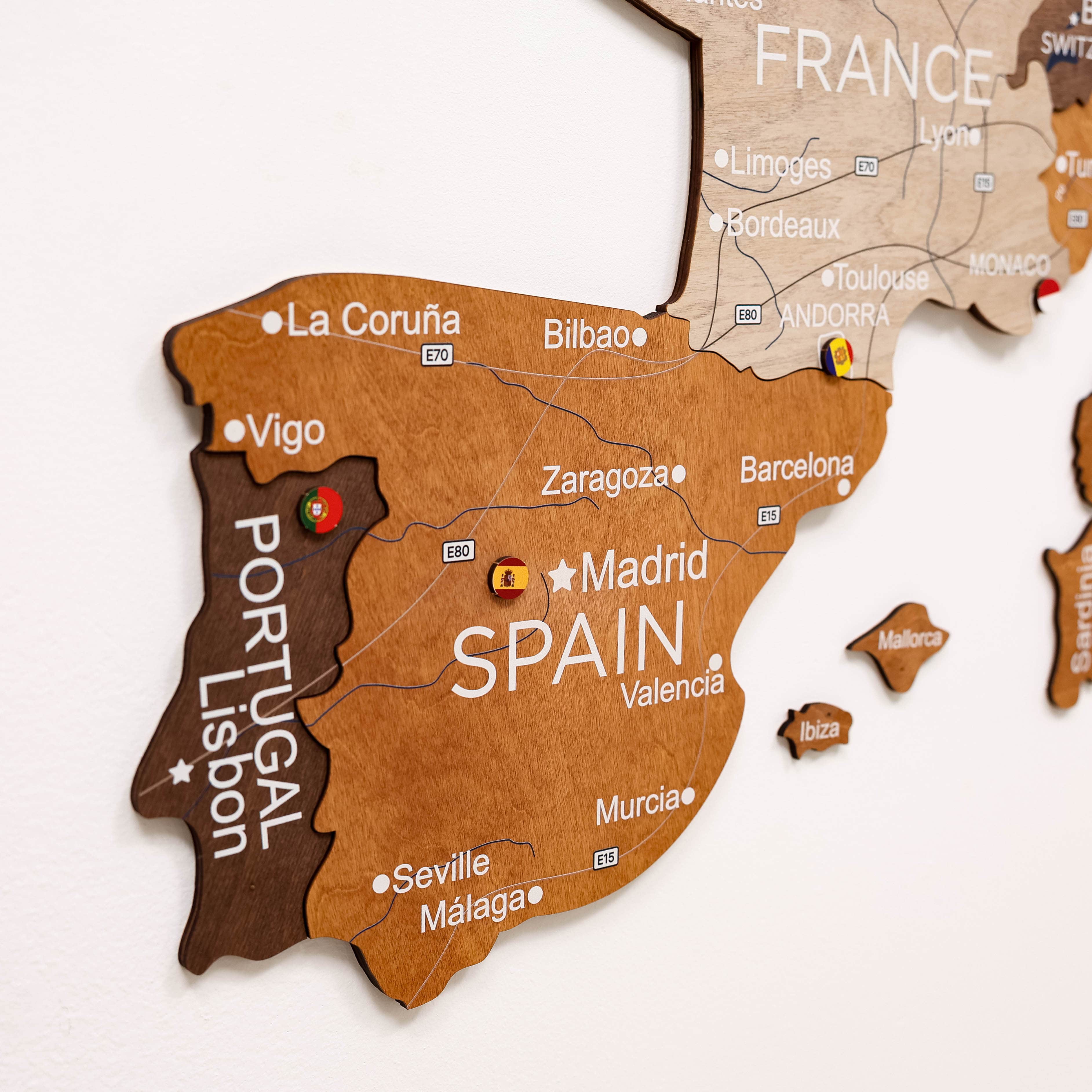 3D Europe Wooden Map Multicolor - Image 10