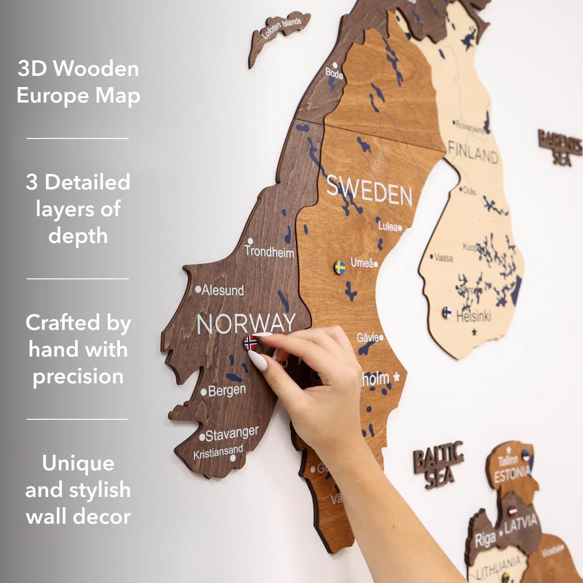 3D Europe Wooden Map Multicolor - Image 12