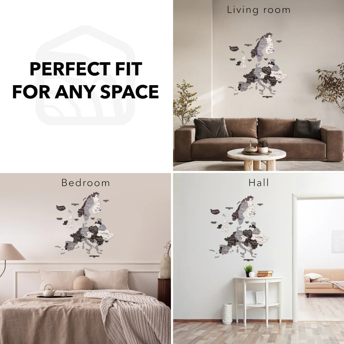 3D Europe Wooden Map Nordik - Image 16