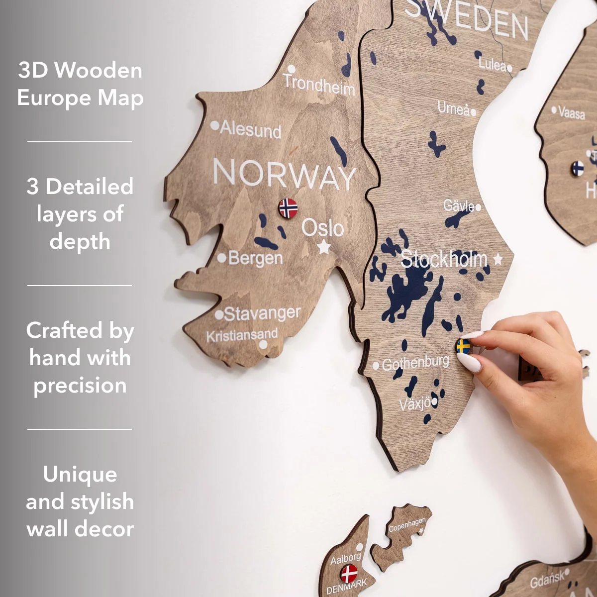 3D Europe Wooden Map Terra - Image 10