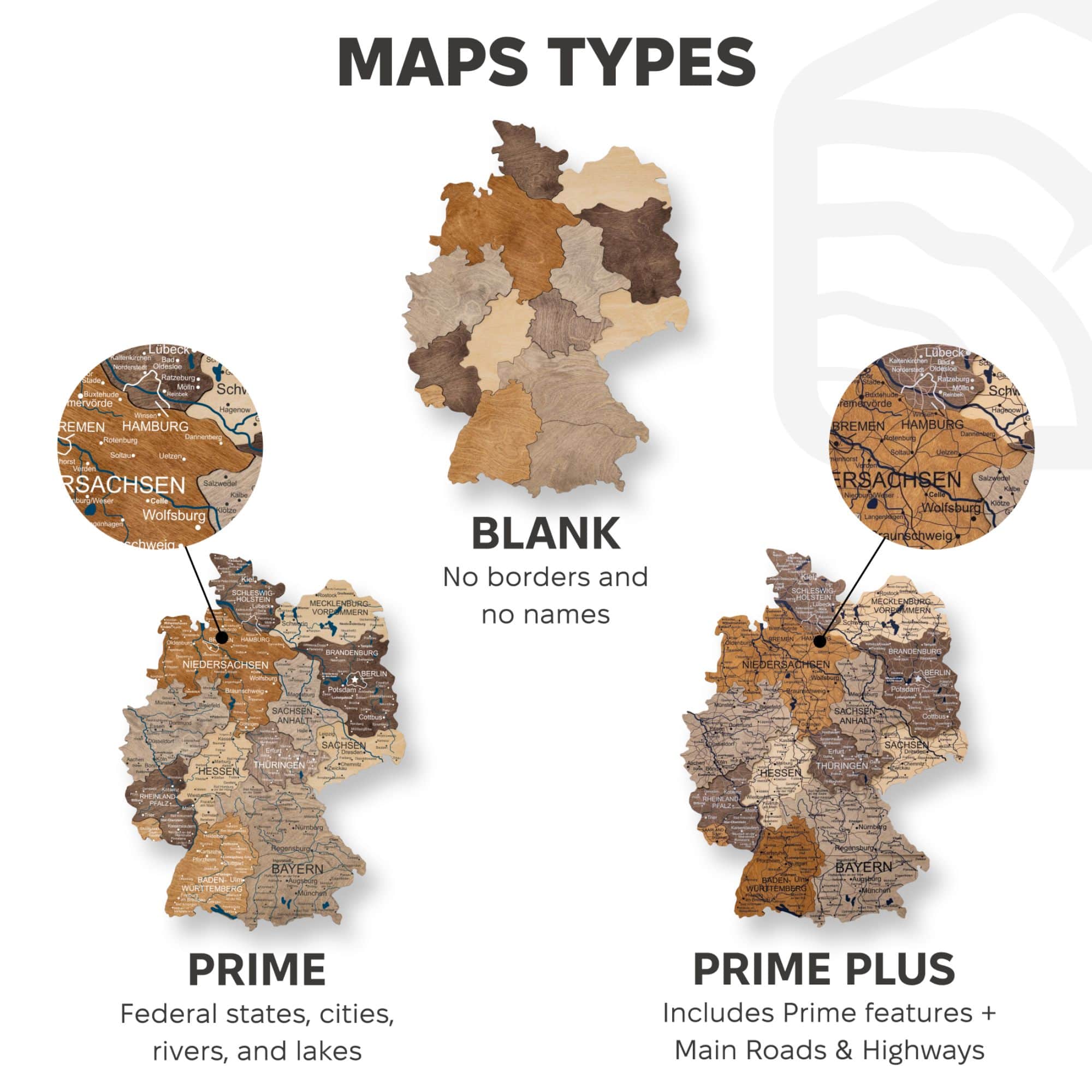 3D Germany Wooden Map Multicolor - Image 10