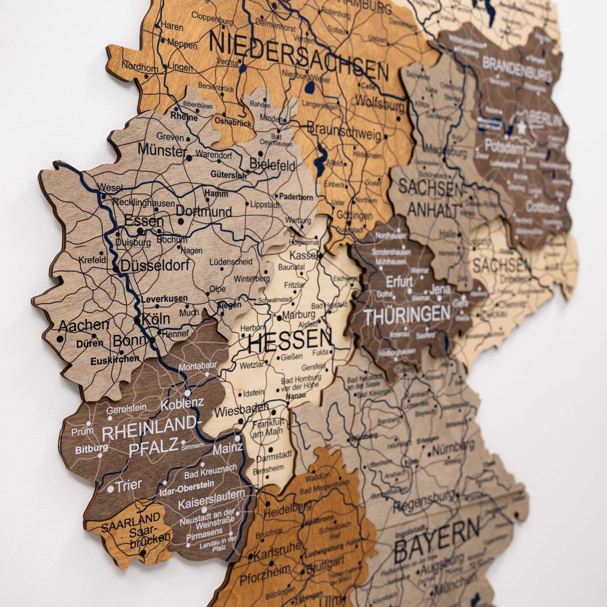 3D Germany Wooden Map Multicolor - Image 7
