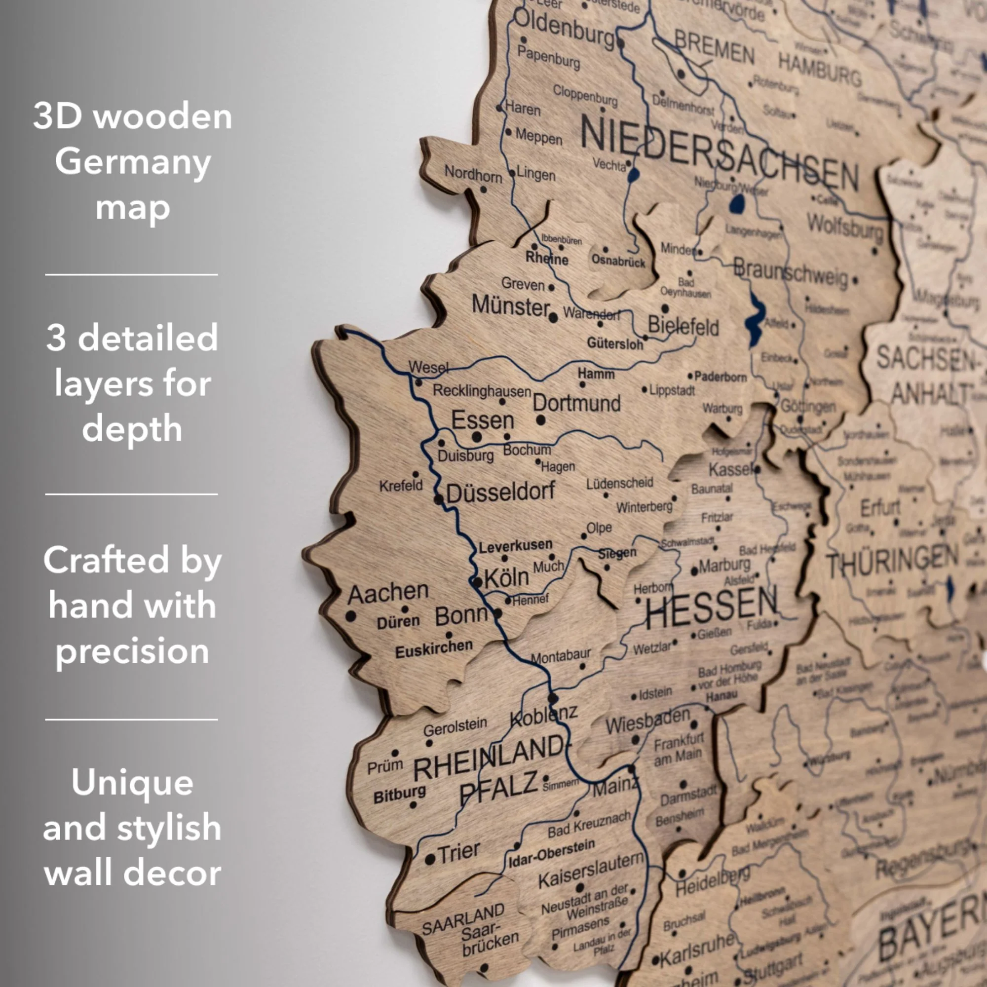 3D Germany Wooden Map Terra - Image 11