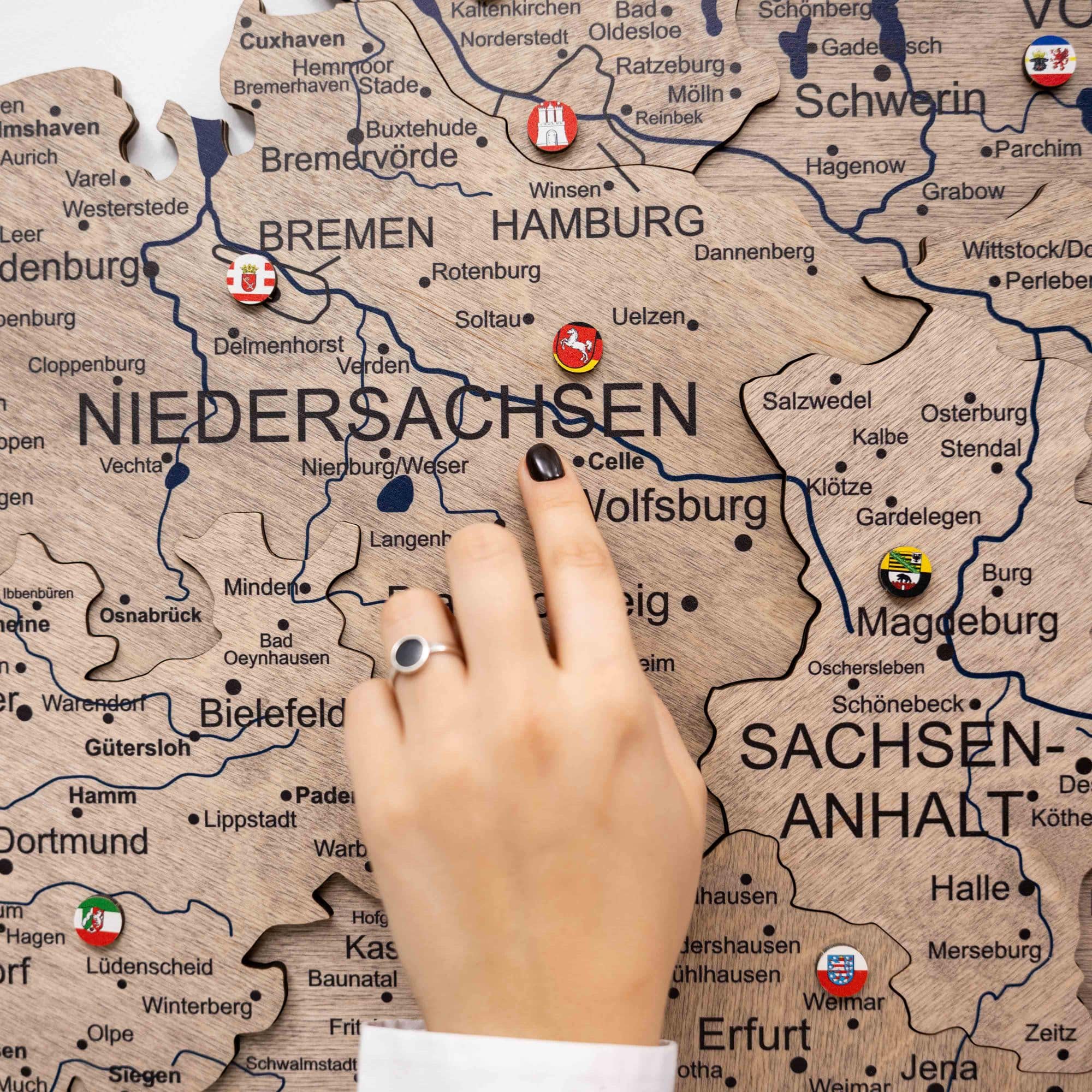 3D Germany Wooden Map Terra - Image 6