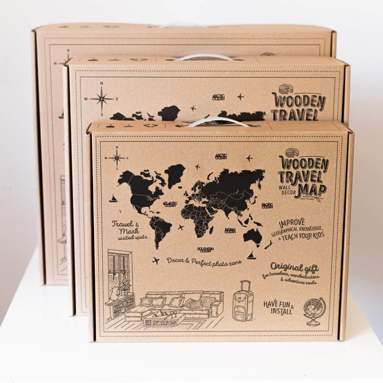 3D LED Wooden World Map 3.0 Terra - Image 17