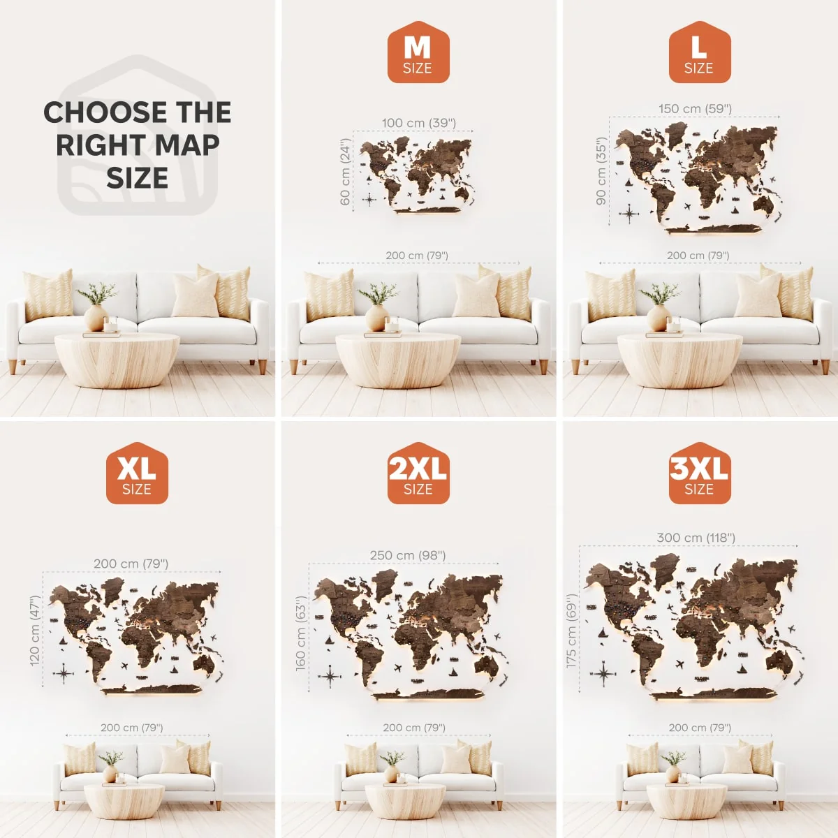 3D LED Wooden World Map 3.0 Dark Walnut - Image 17