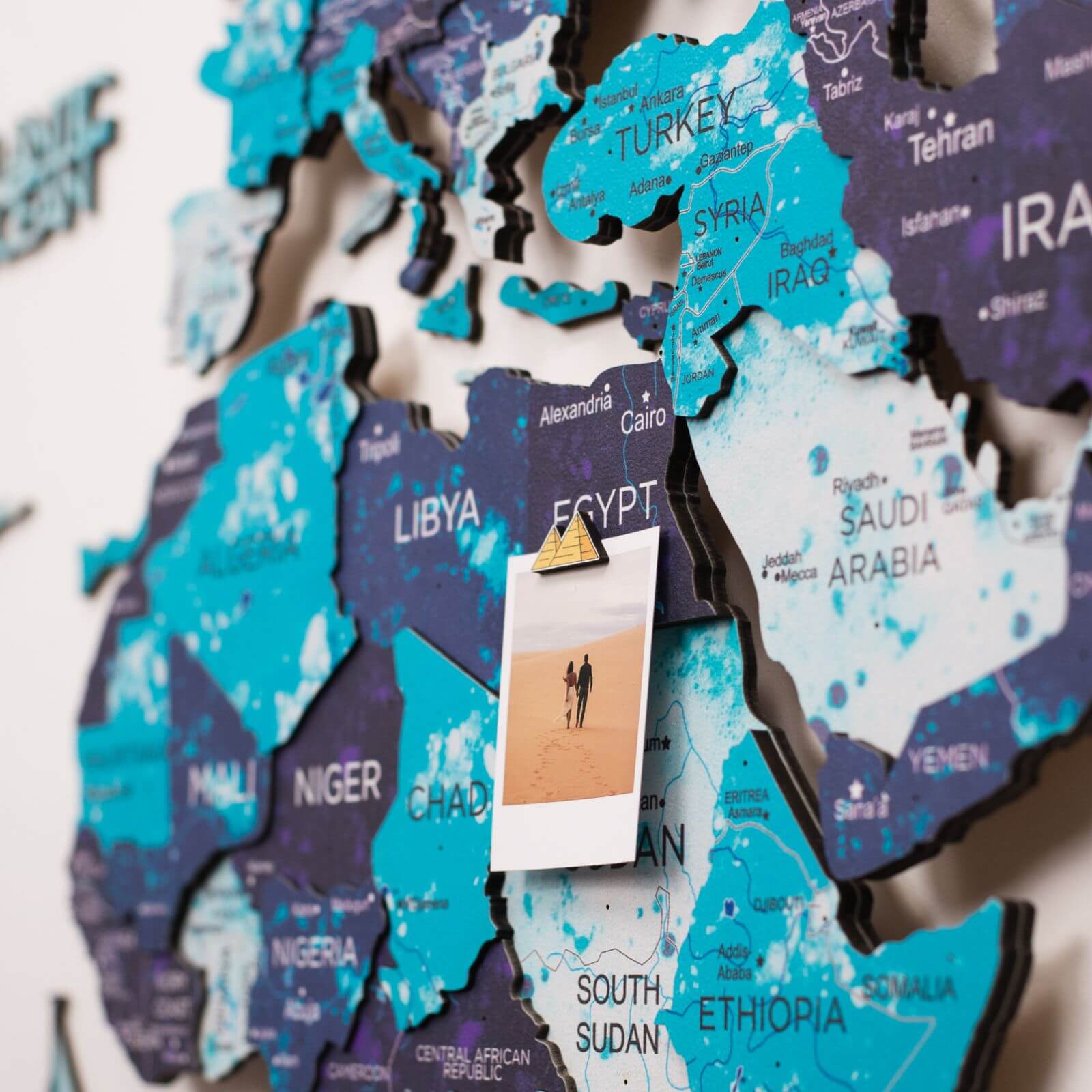 3D LED / LUMINOUS Wooden World Map 3.0 Ocean - Image 10