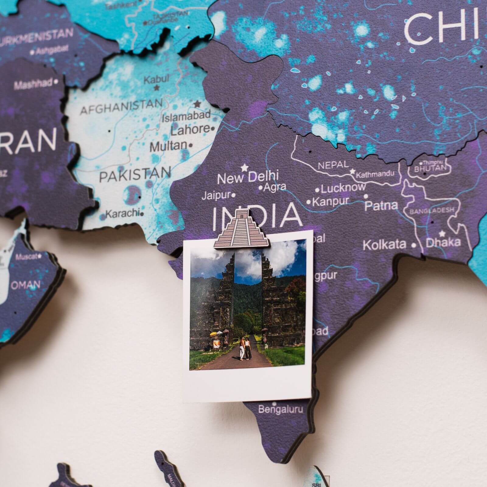 3D LED / LUMINOUS Wooden World Map 3.0 Ocean - Image 7