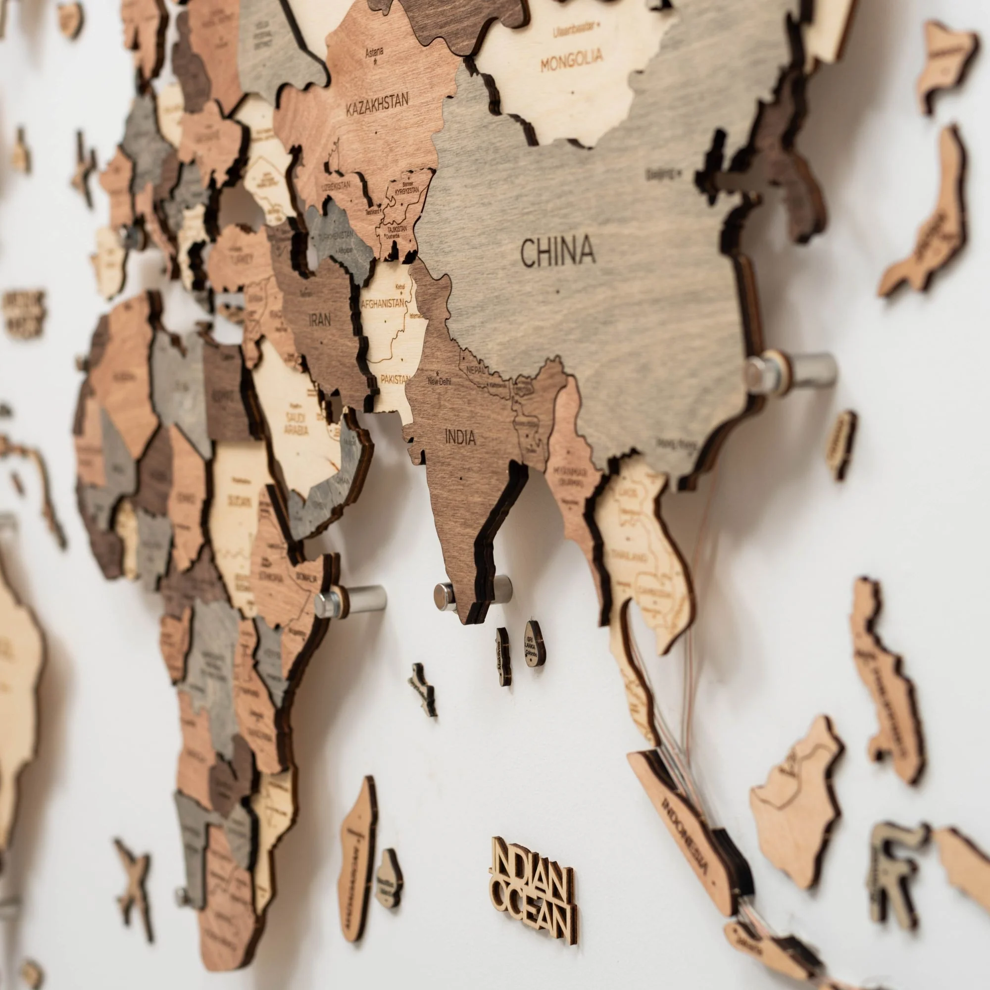 3D LED Wooden World Map 3.0 Smokey - Image 14