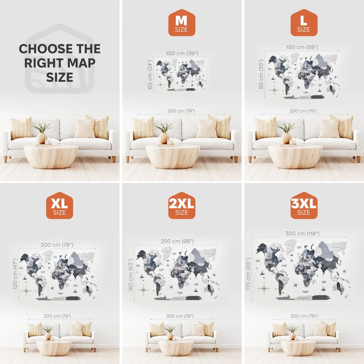 3D Wooden World Map Nordik - Image 12