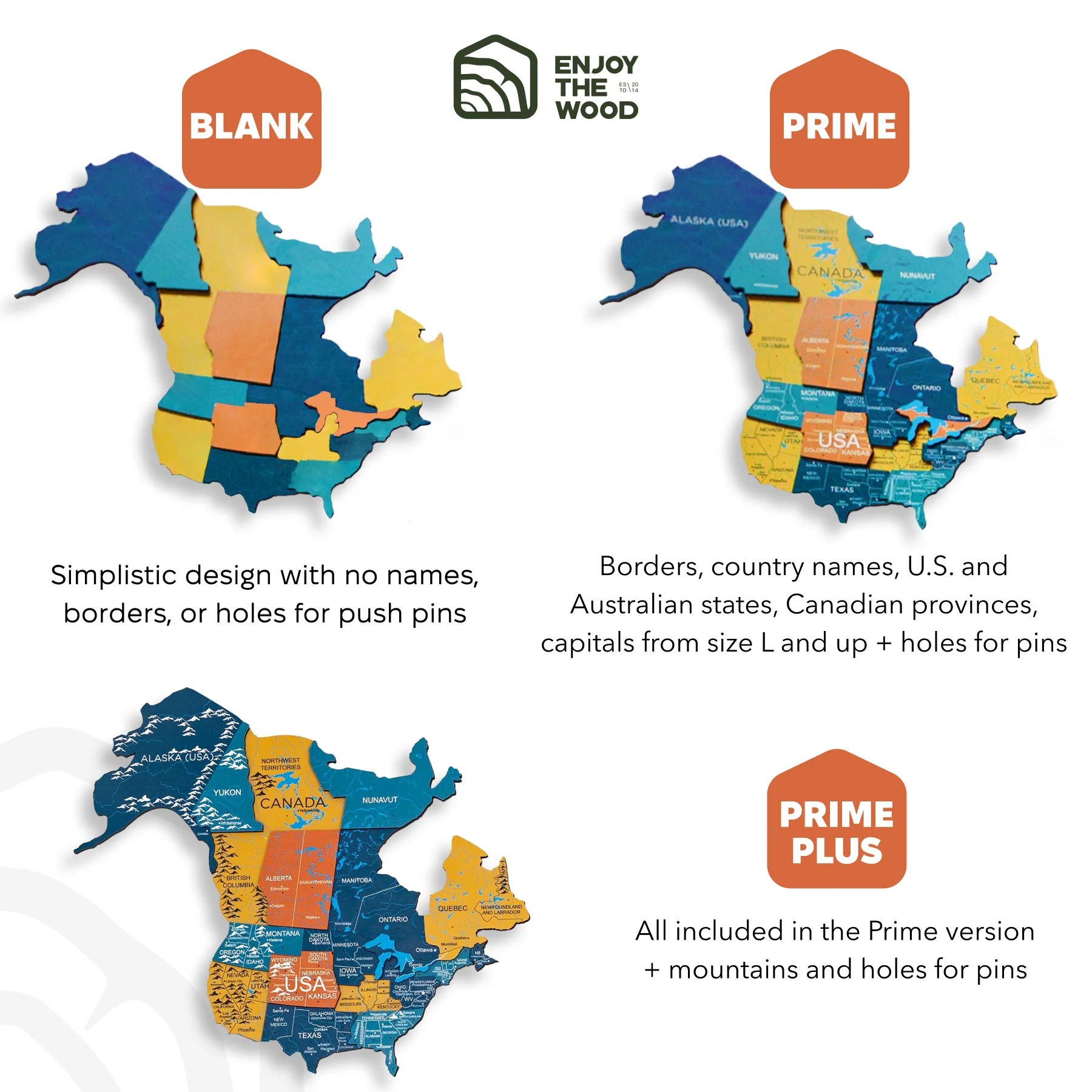 3D Wooden World Map Indie - Image 13