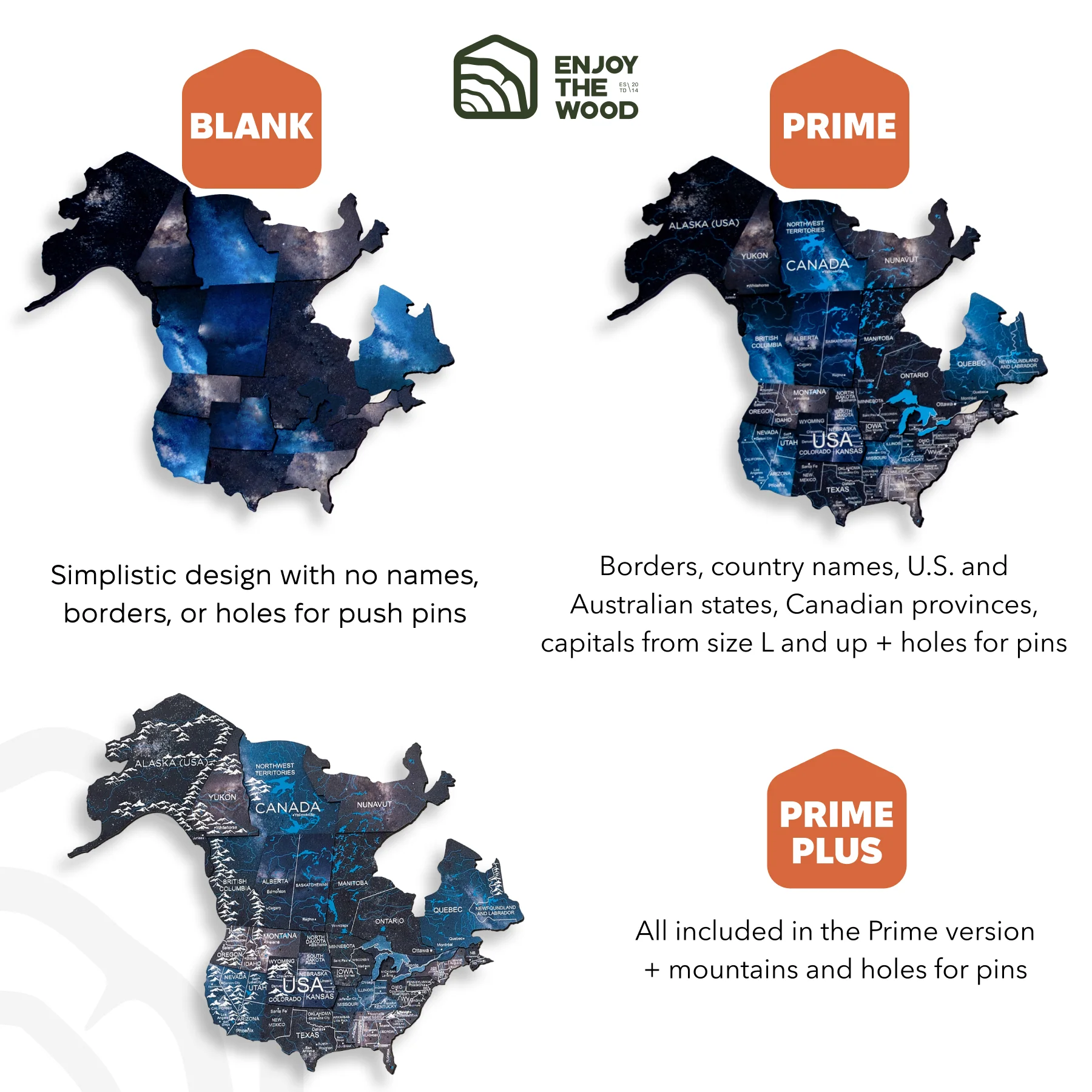 3D Wooden World Map Space - Image 13