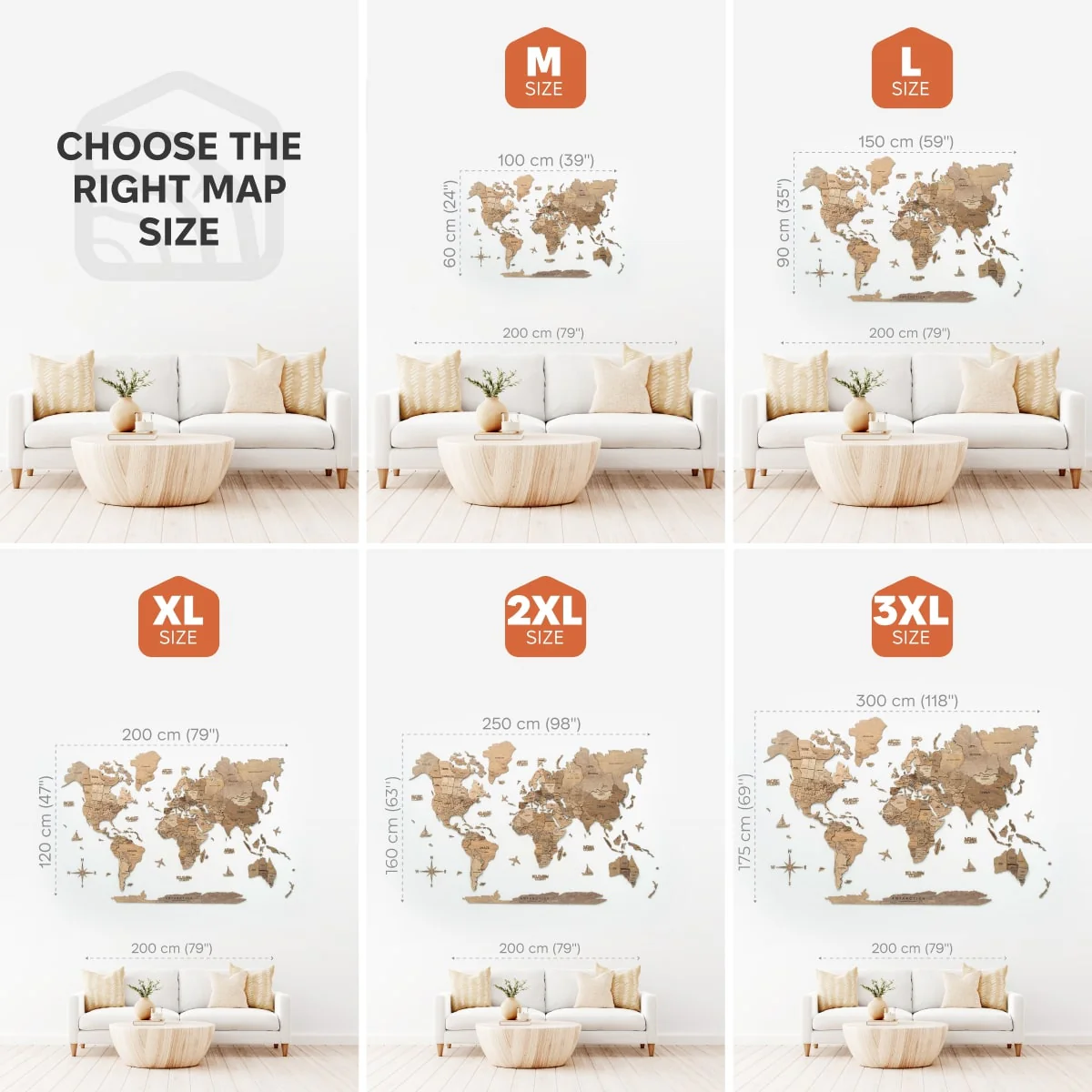 3D Wooden World Map Terra - Image 11