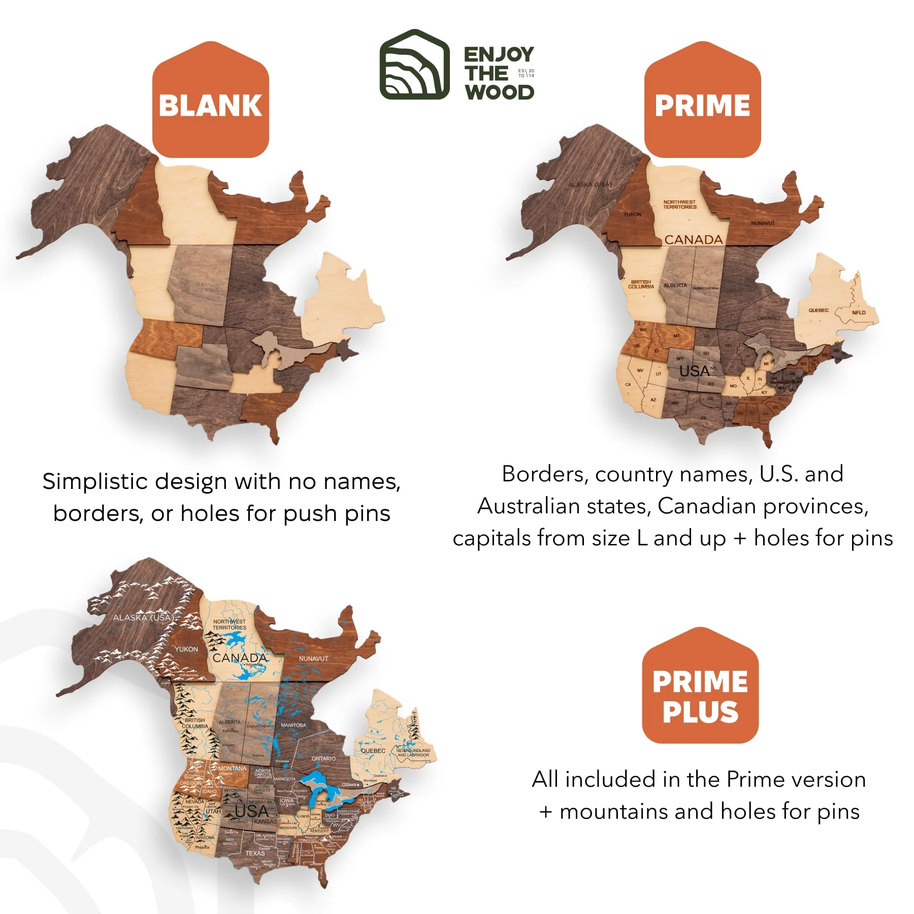 3D Wooden World Map Multicolor - Image 13