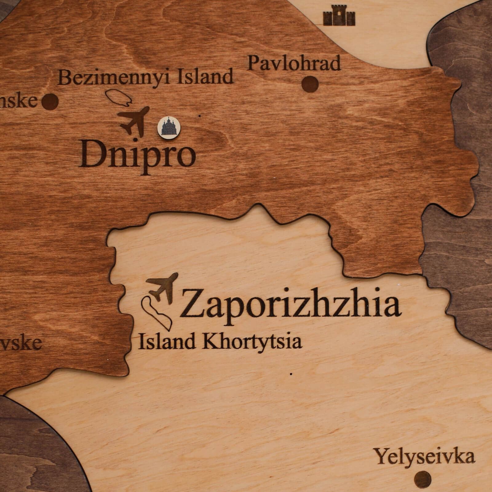 Wooden Map of Ukraine Multicolor - Image 10