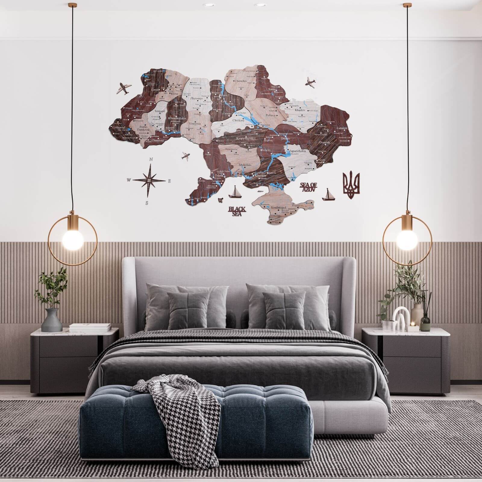 Wooden Map of Ukraine Multicolor - Image 12