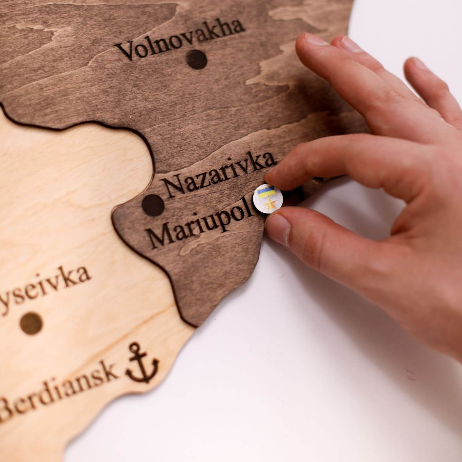 Wooden Map of Ukraine Multicolor - Image 9