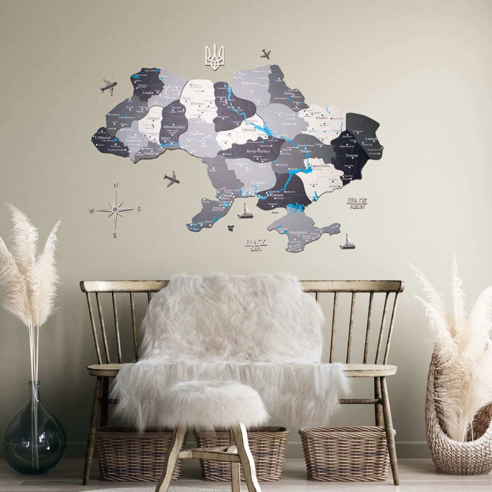 Wooden Map of Ukraine Nordik - Image 11