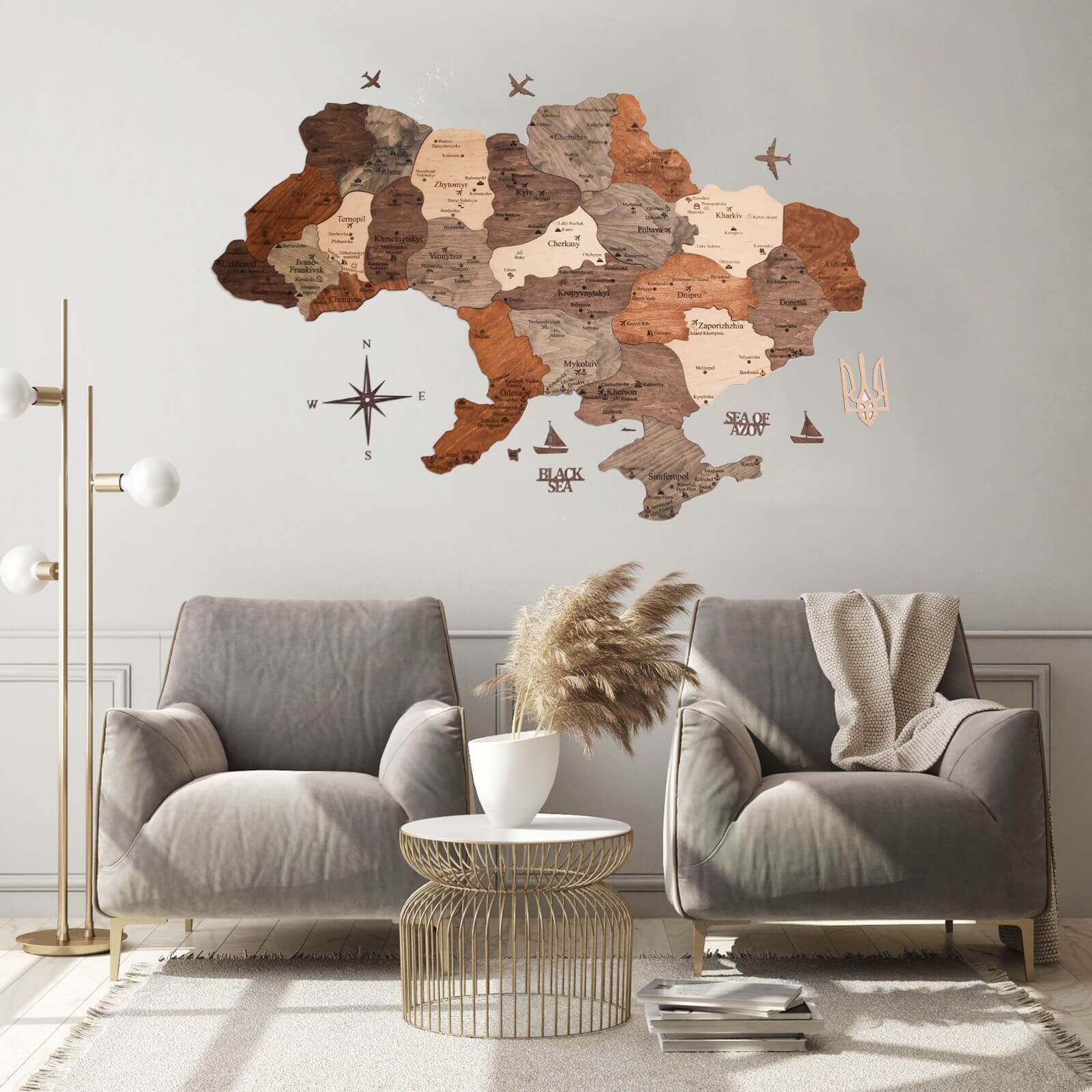 Wooden Map of Ukraine Terra - Image 12