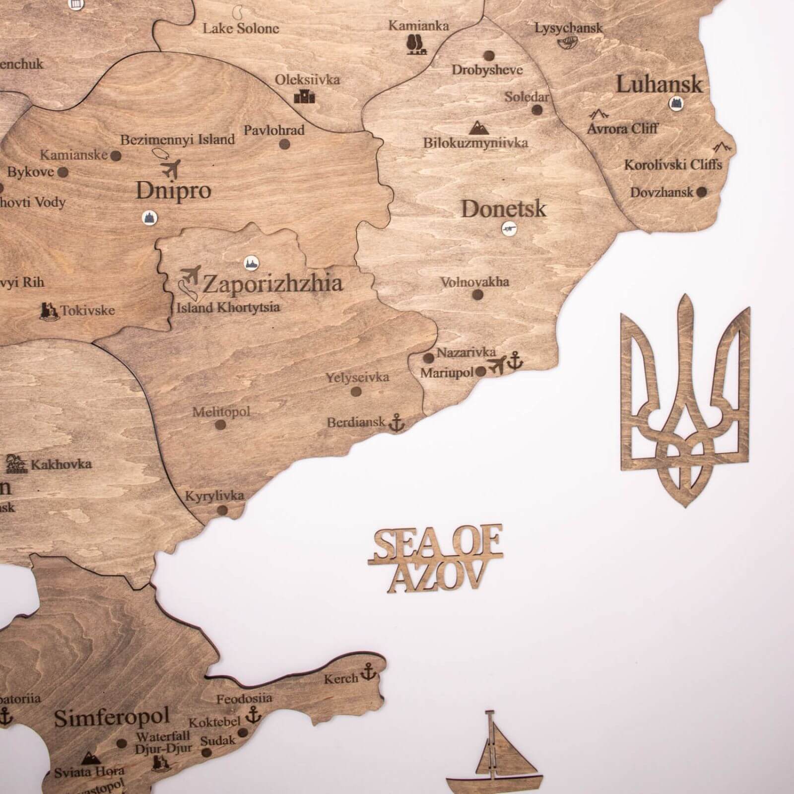 Wooden Map of Ukraine Terra - Image 4