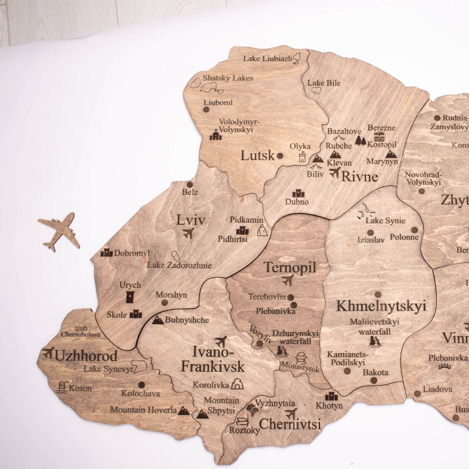 Wooden Map of Ukraine Terra - Image 9