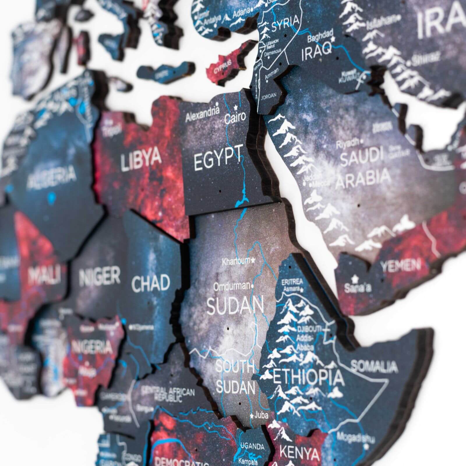 3D Wooden World Map Alcor - Image 3