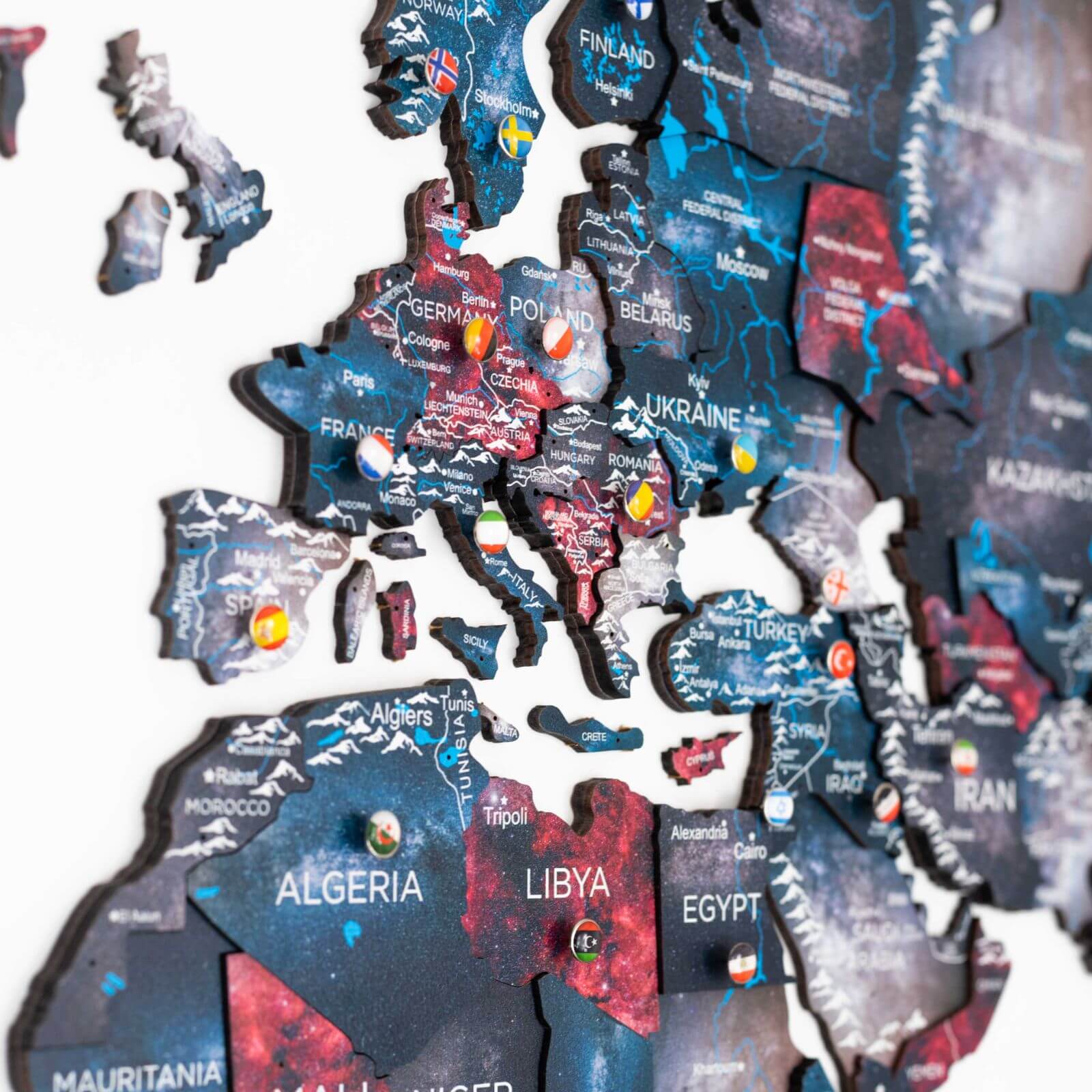 3D Wooden World Map Alcor - Image 5