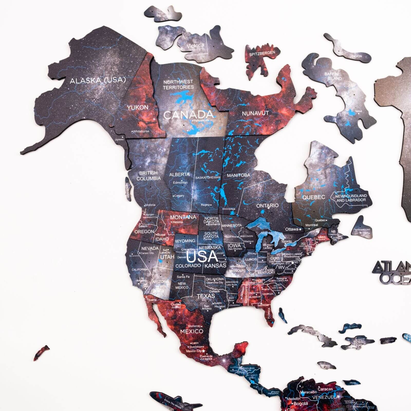 3D Wooden World Map Alcor - Image 8