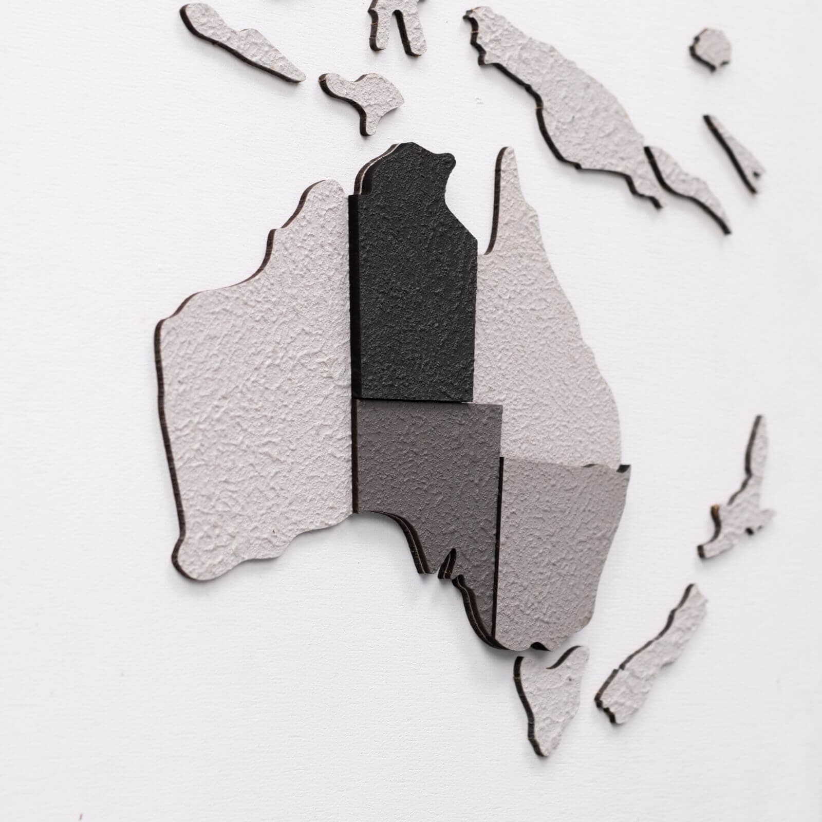 3D Wooden World Map Concrete - Image 11