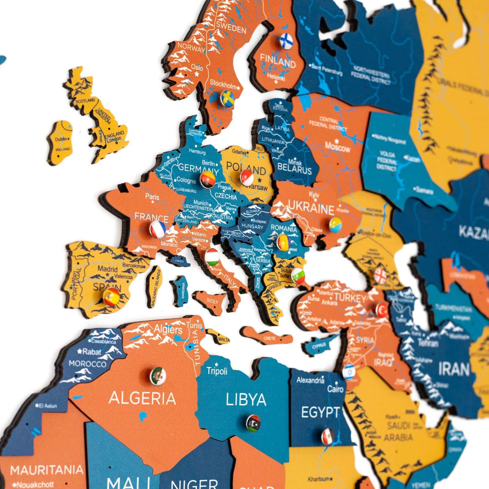 3D Wooden World Map Indie - Image 6