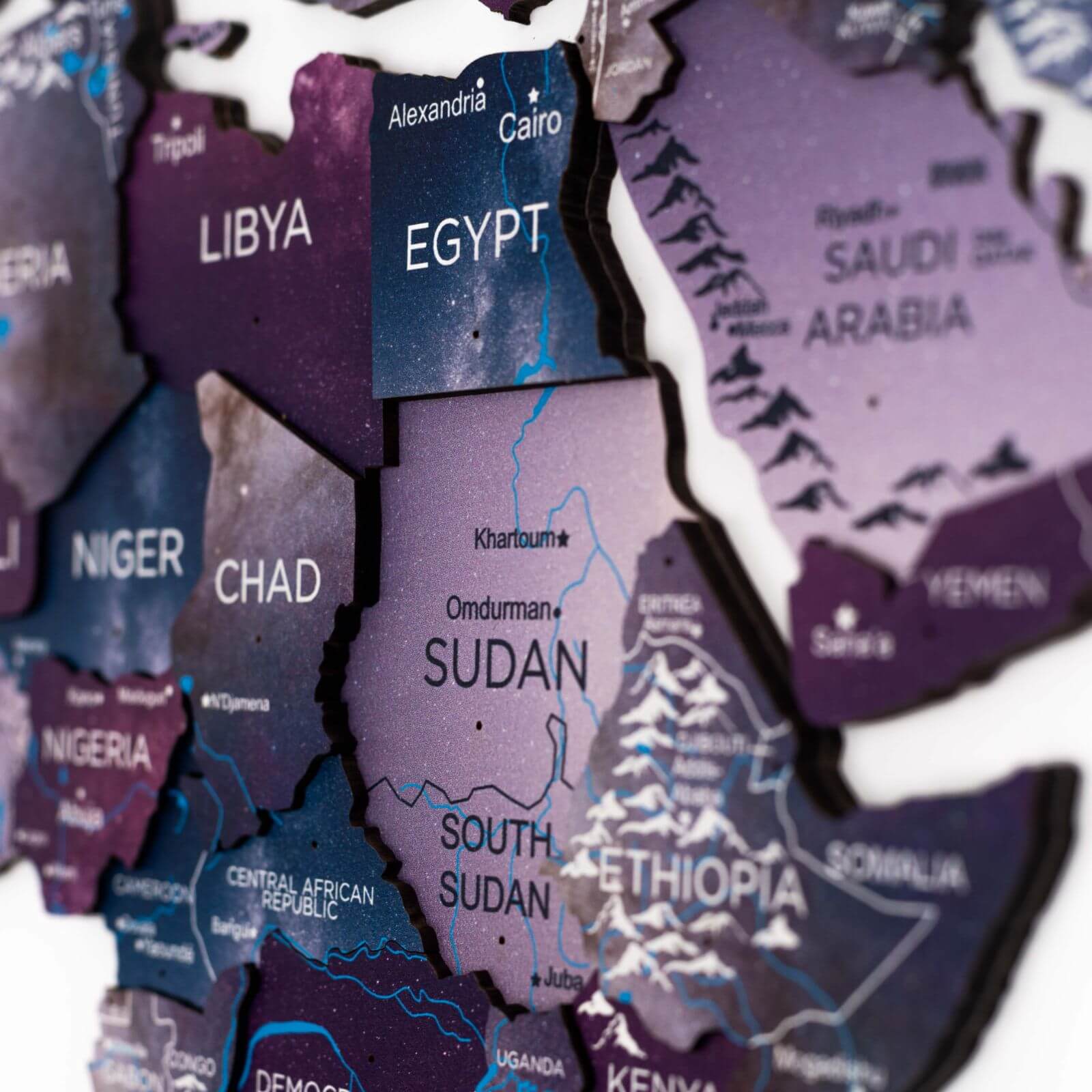 3D Wooden World Map Sirius - Image 11