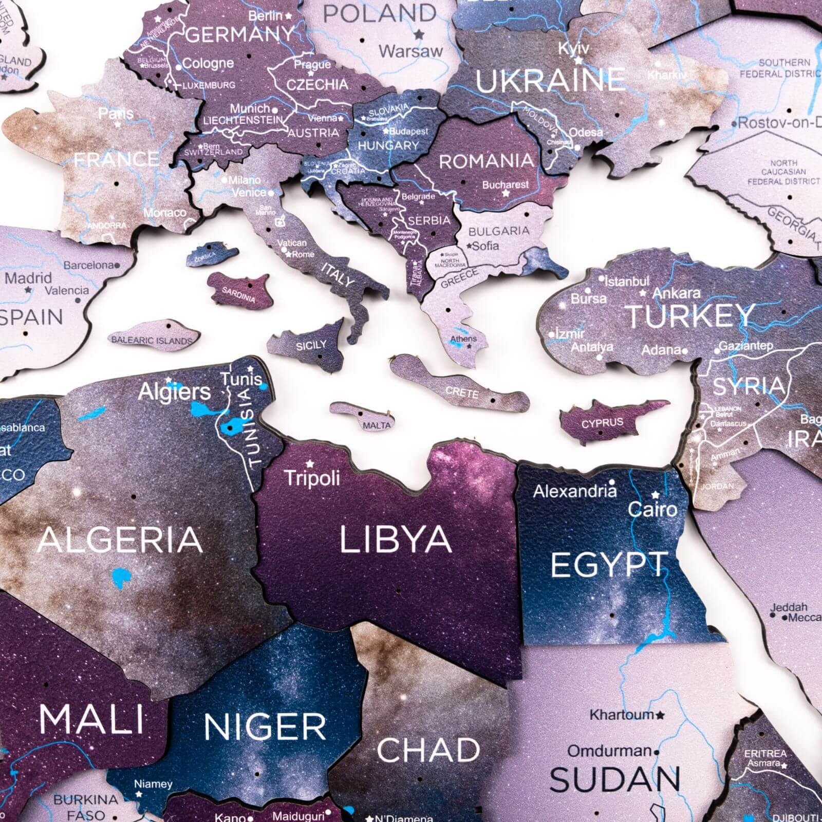 3D Wooden World Map Sirius - Image 7