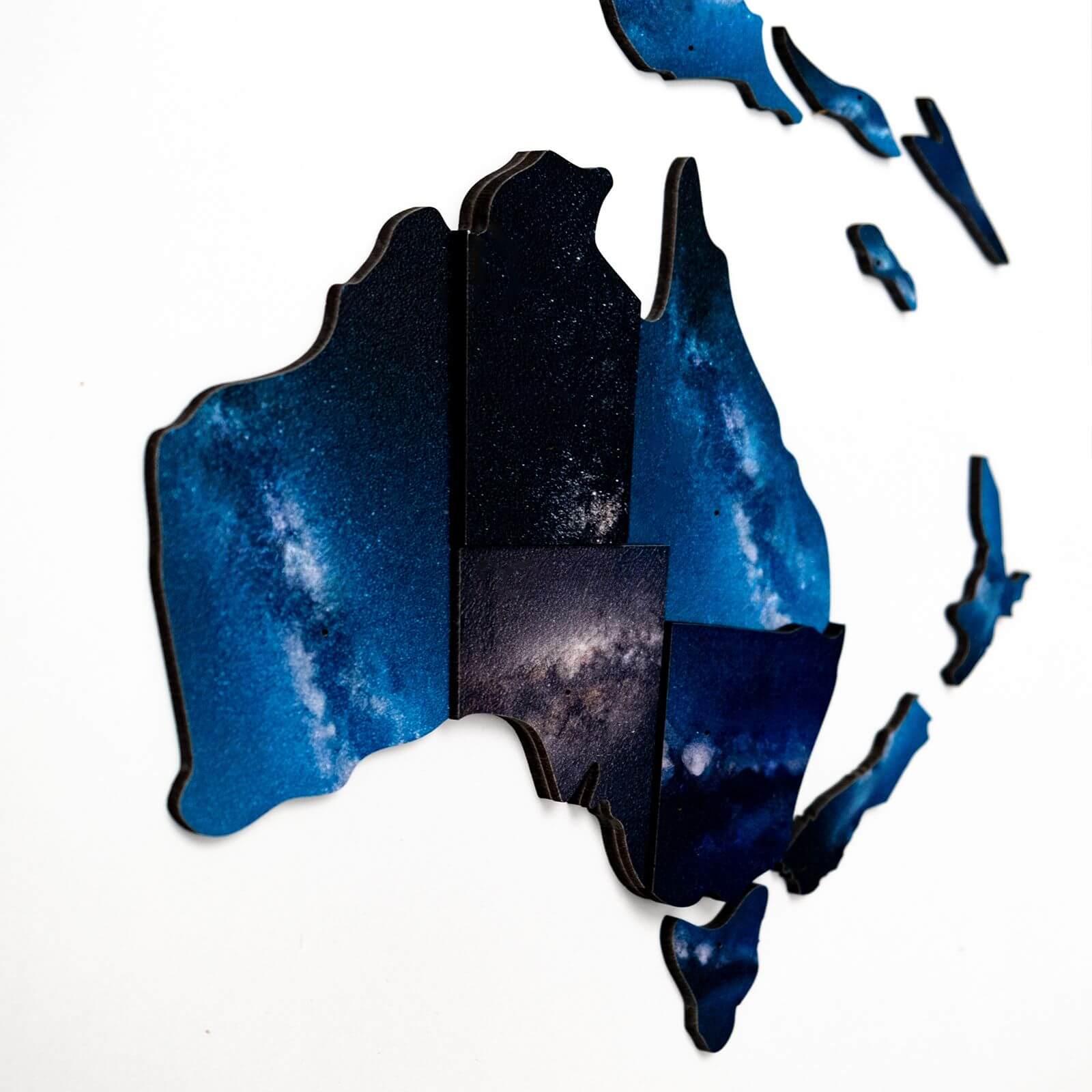 3D Wooden World Map Space - Image 3