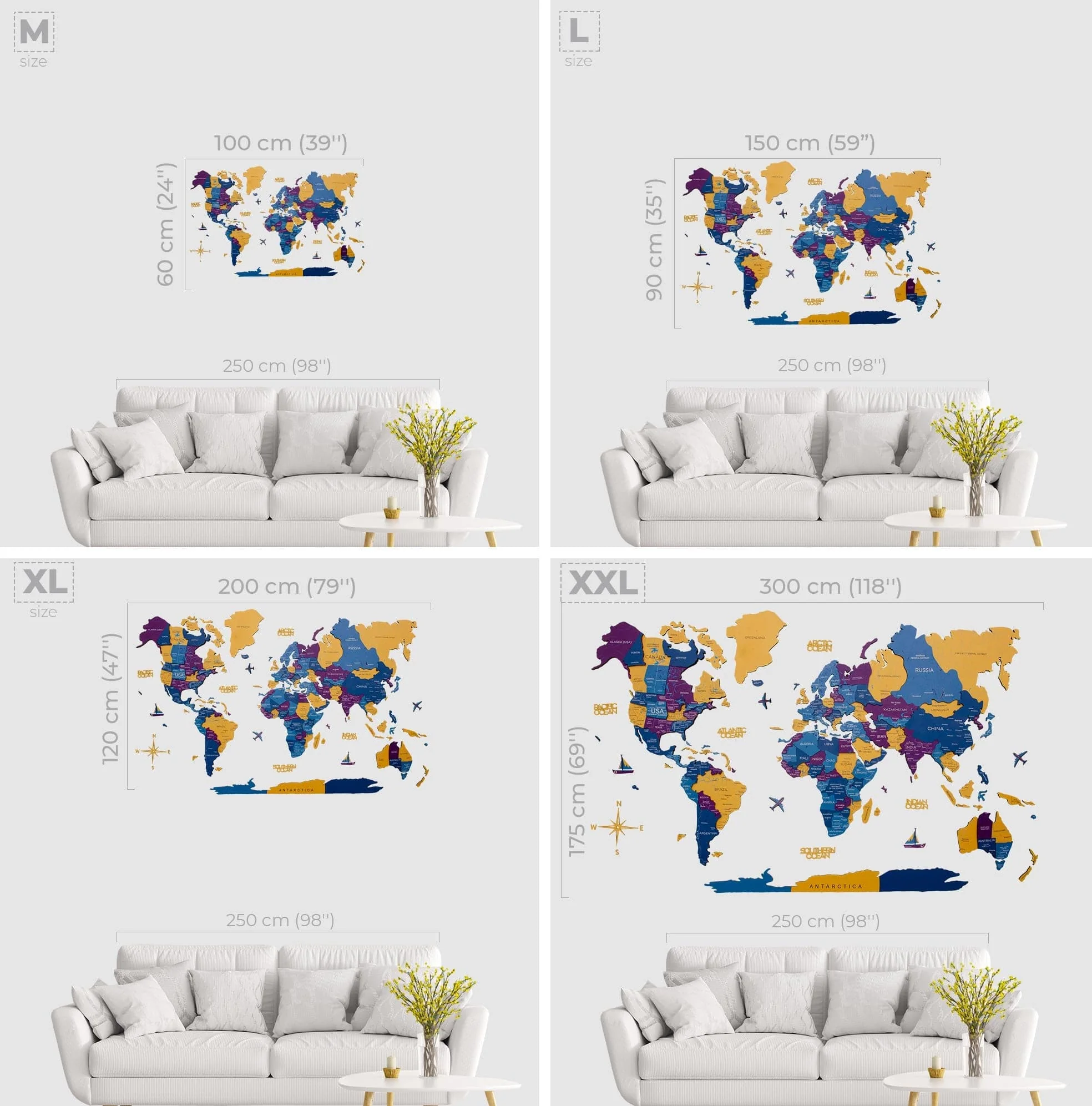 3D Wooden World Map Waterpark - Image 4