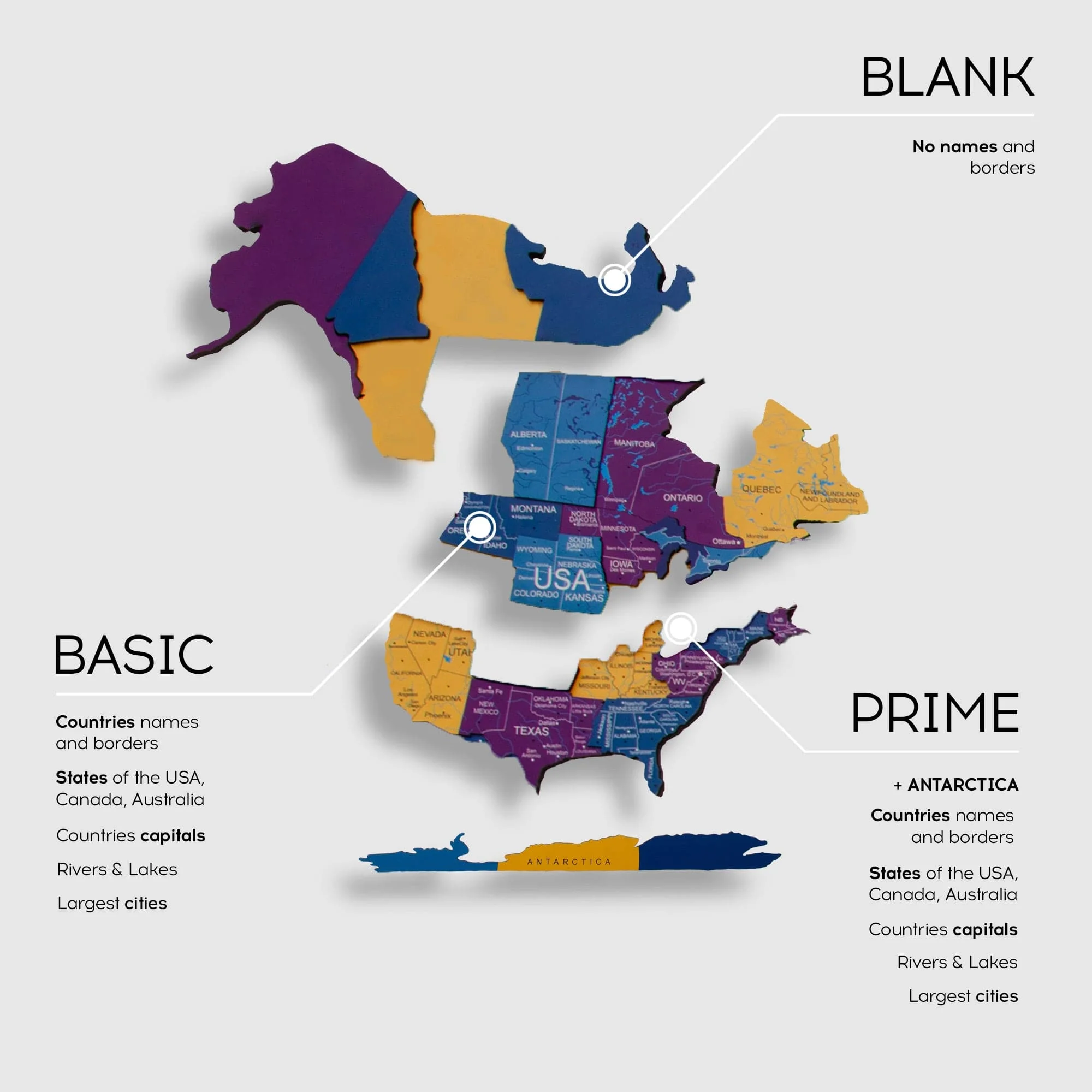 3D Wooden World Map Waterpark - Image 5
