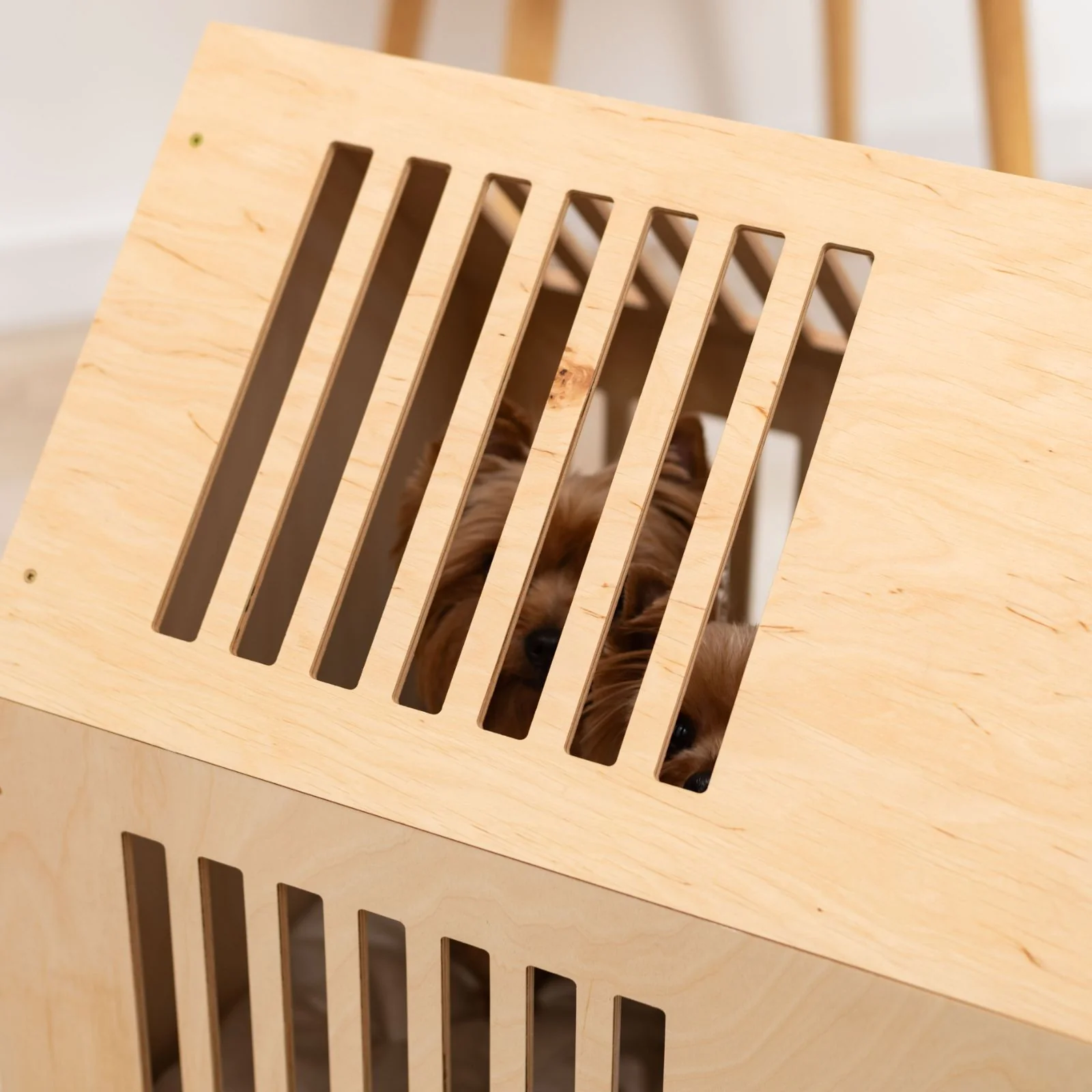 Booth-Style Wooden Dog House - White - Image 4