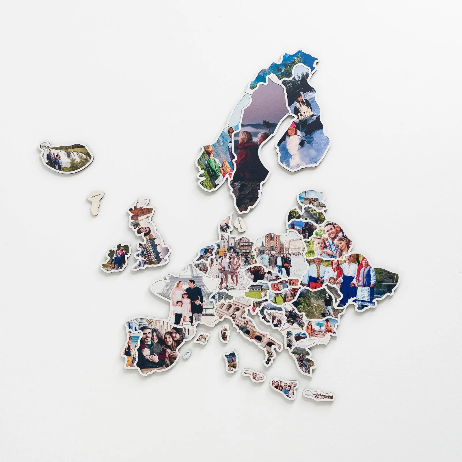 Europe Photo Map Pastel - Image 11