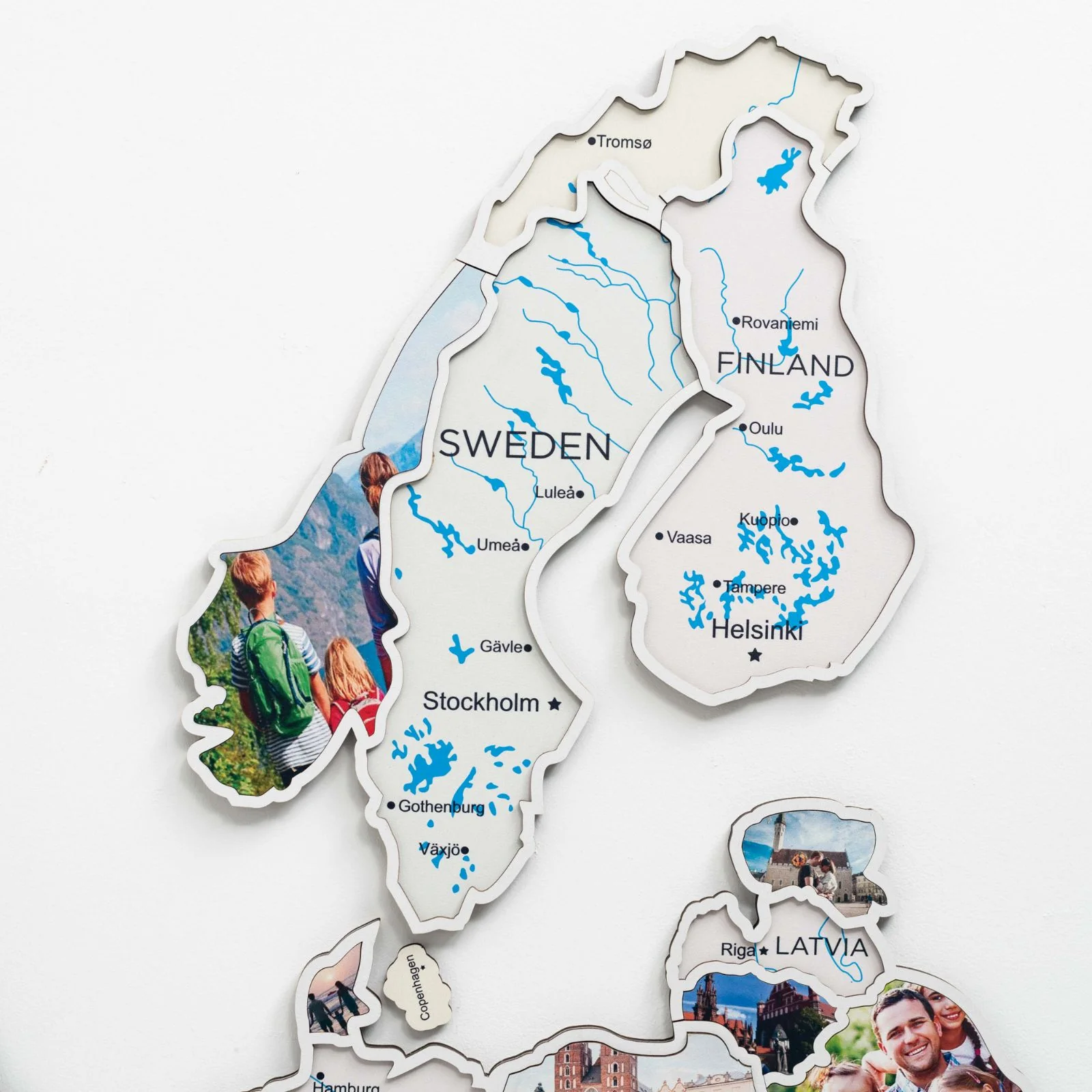 Europe Photo Map Pastel - Image 9