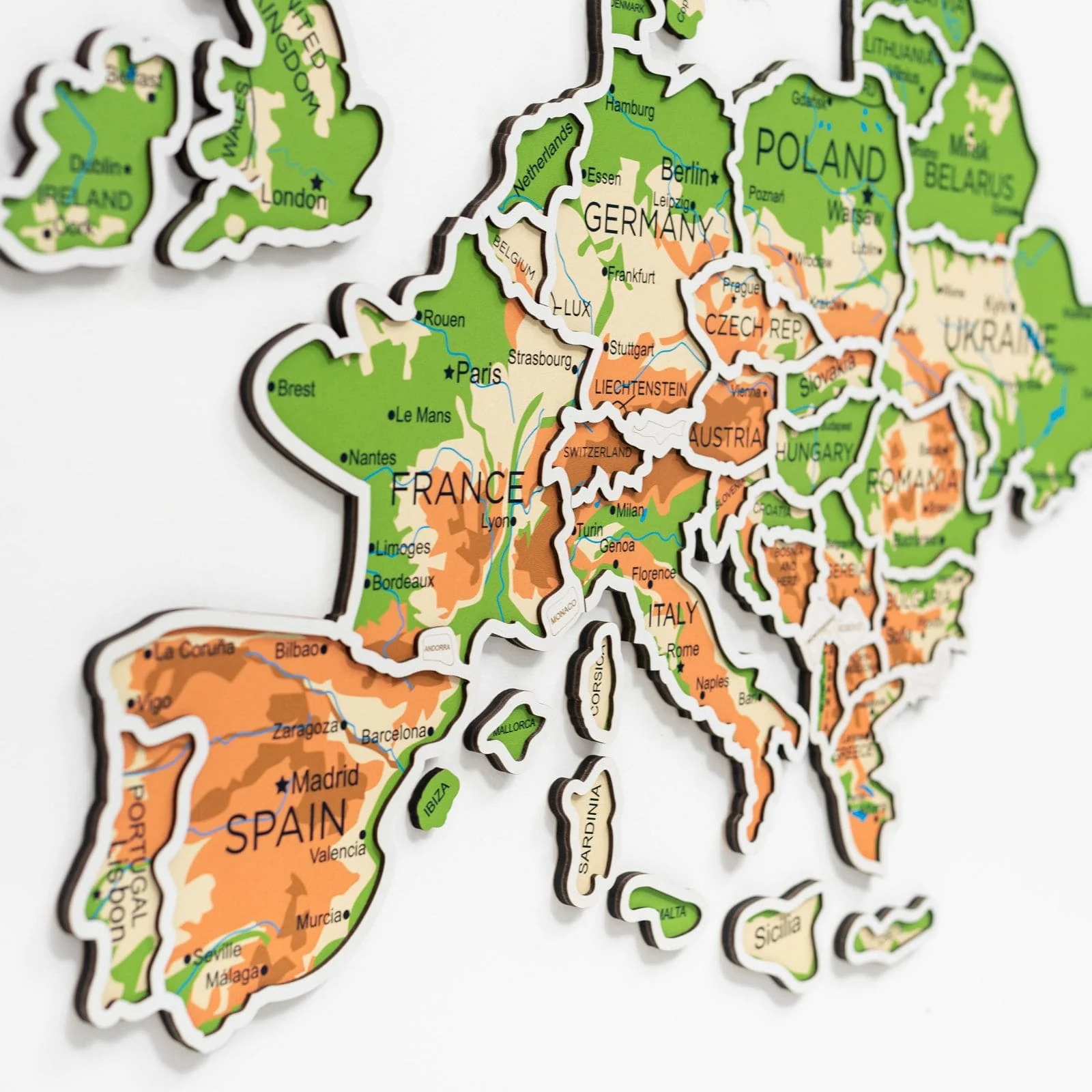 Europe Photo Map Physical - Image 10