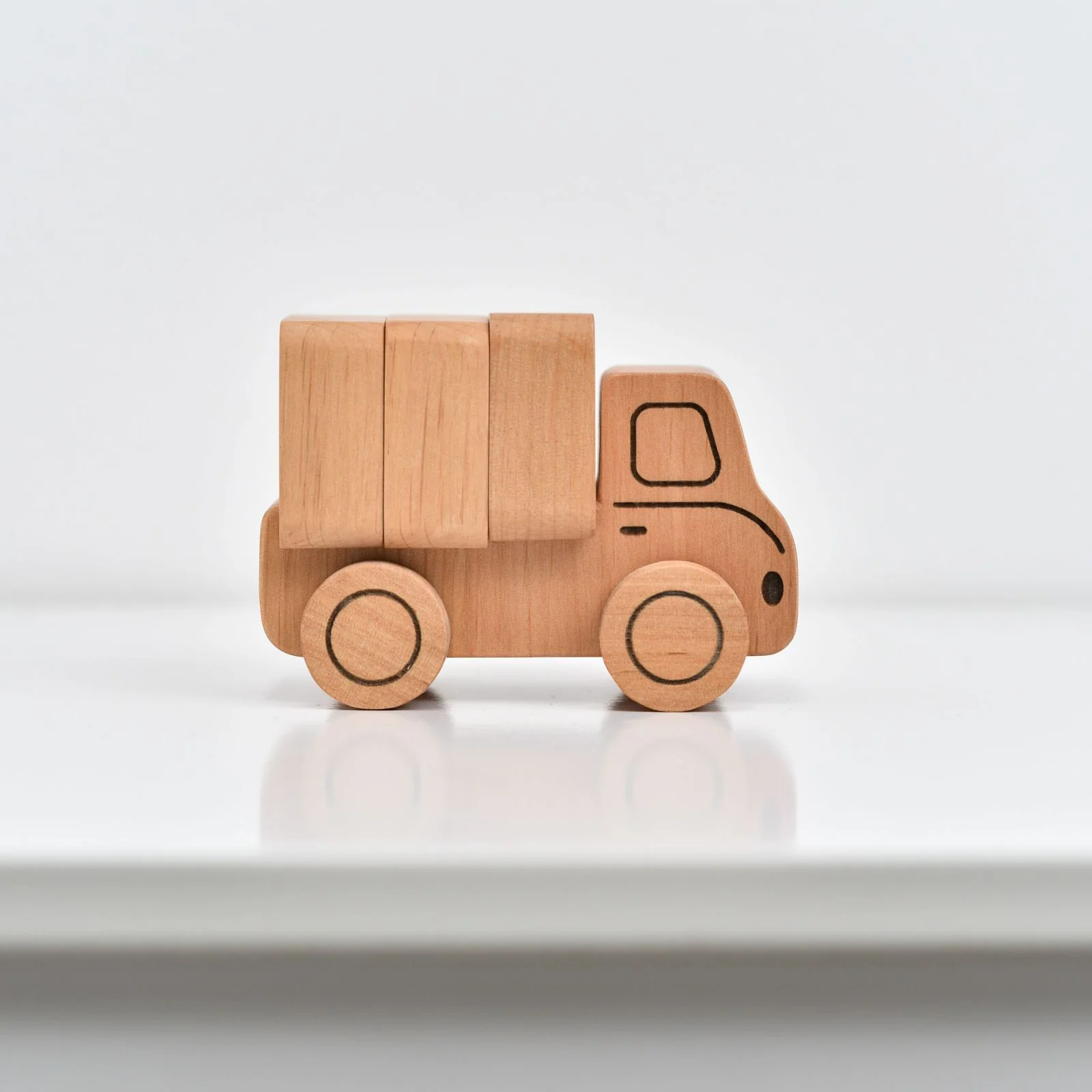 Natural Wooden Toy Car - Image 3