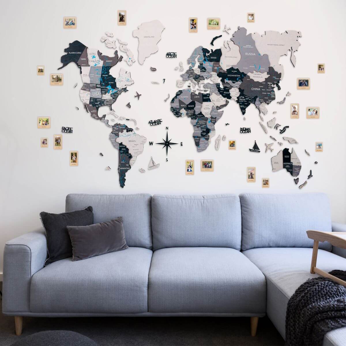 Set of 3 Wooden Photo Frames - Image 6