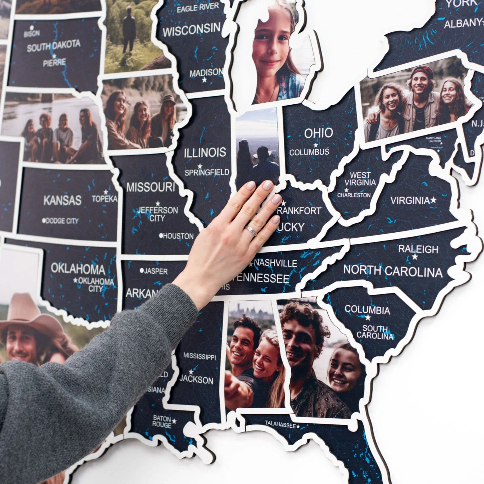 USA Photo Map Midnight - Image 11