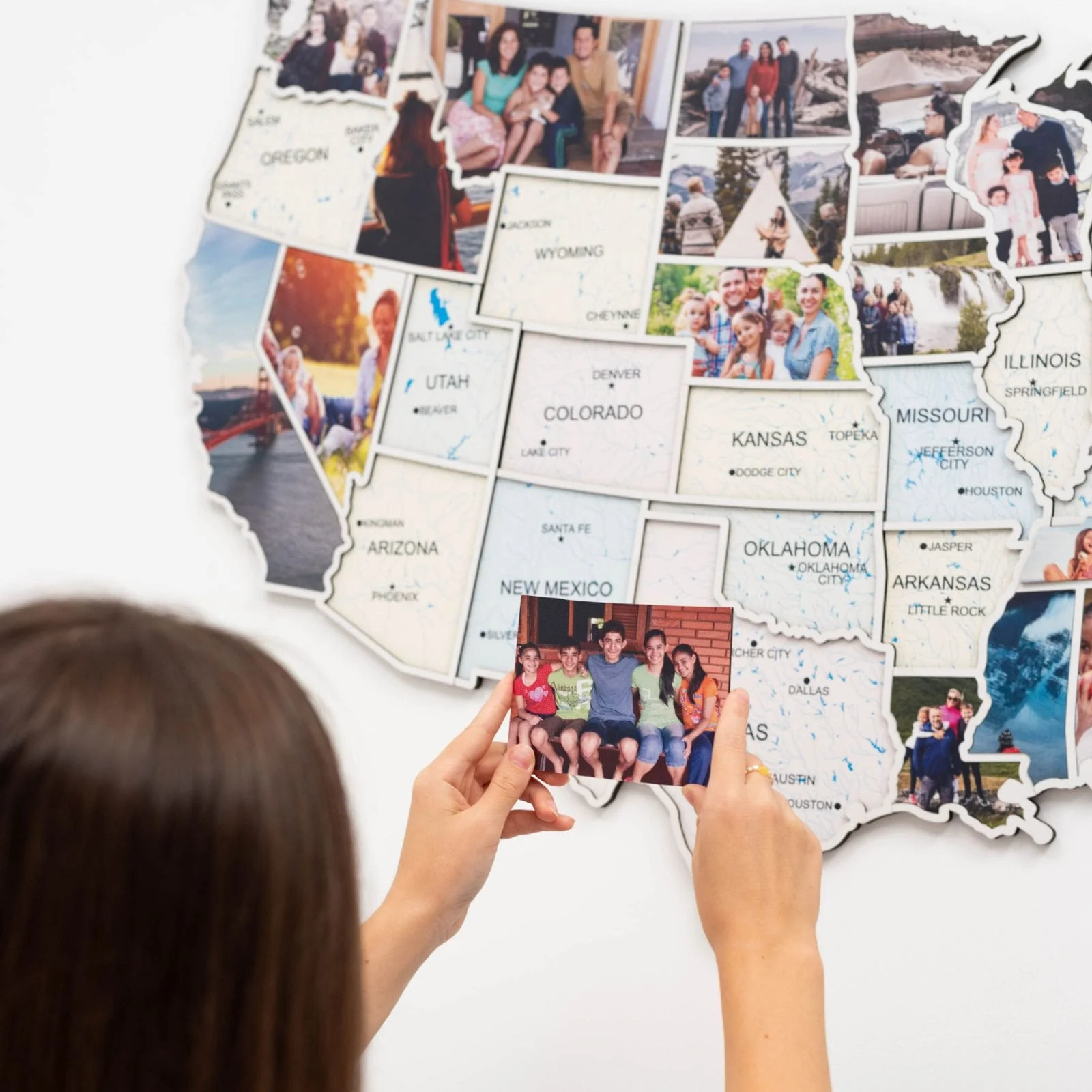 USA Photo Map Pastel - Image 8