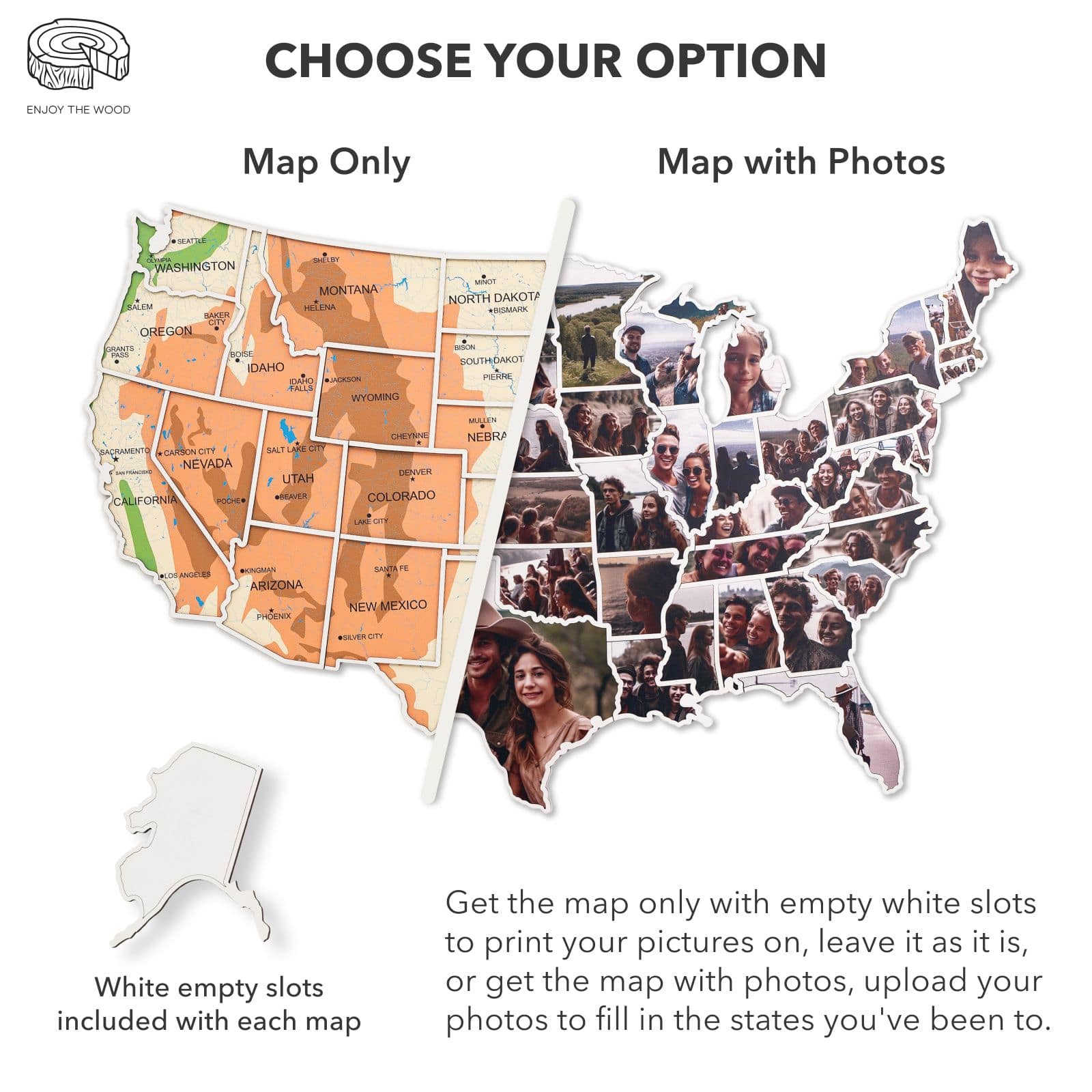 USA Photo Map Physical - Image 3