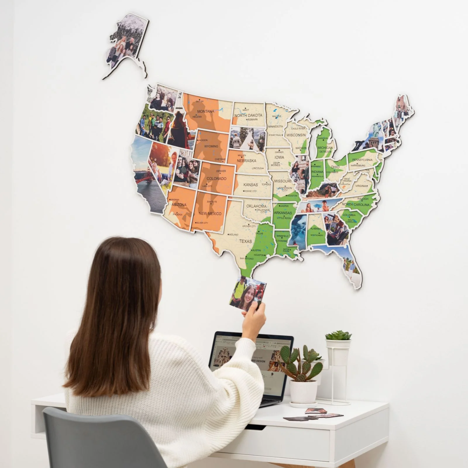 USA Photo Map Physical - Image 6