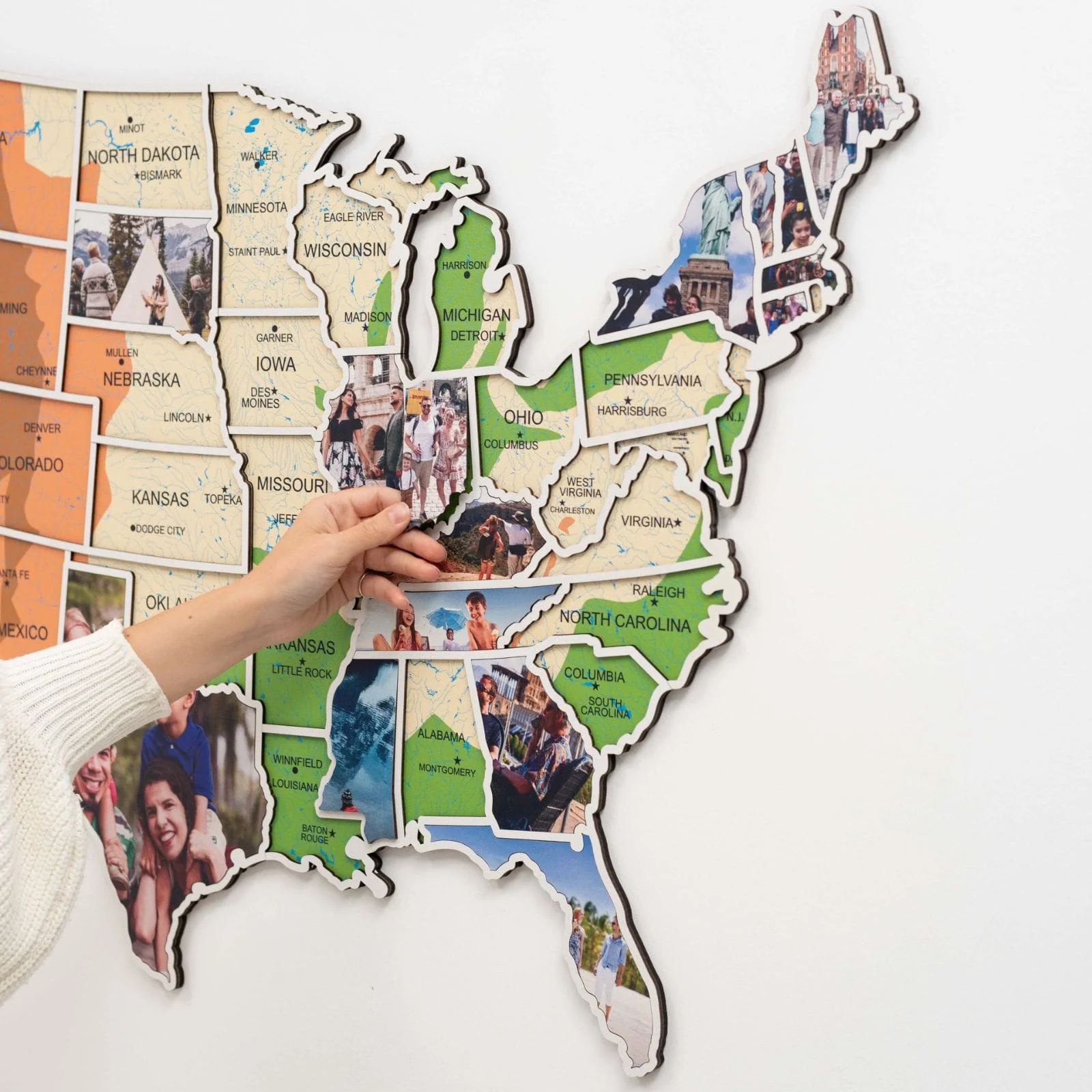 USA Photo Map Physical - Image 8