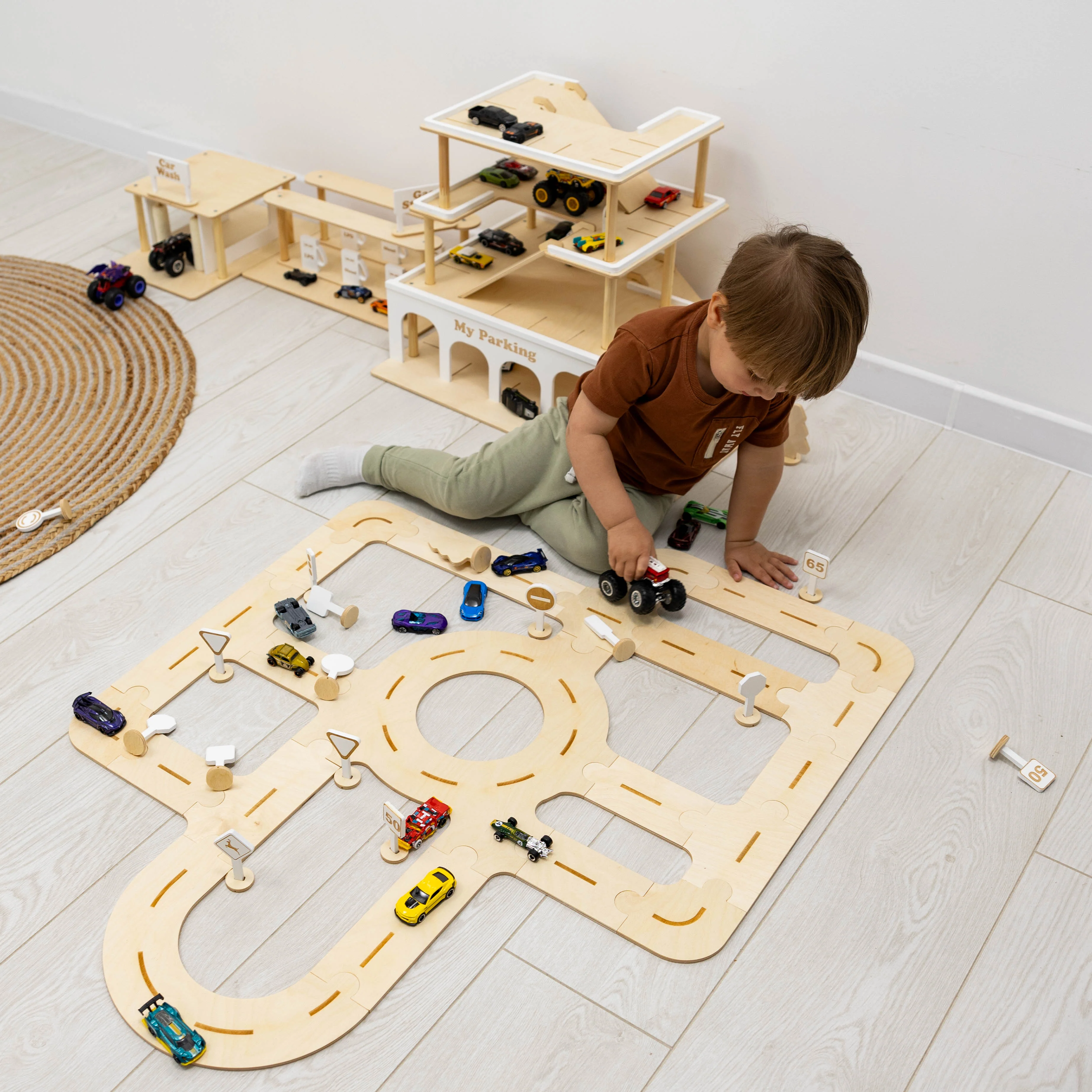 Wooden Car Track Toy - Image 4