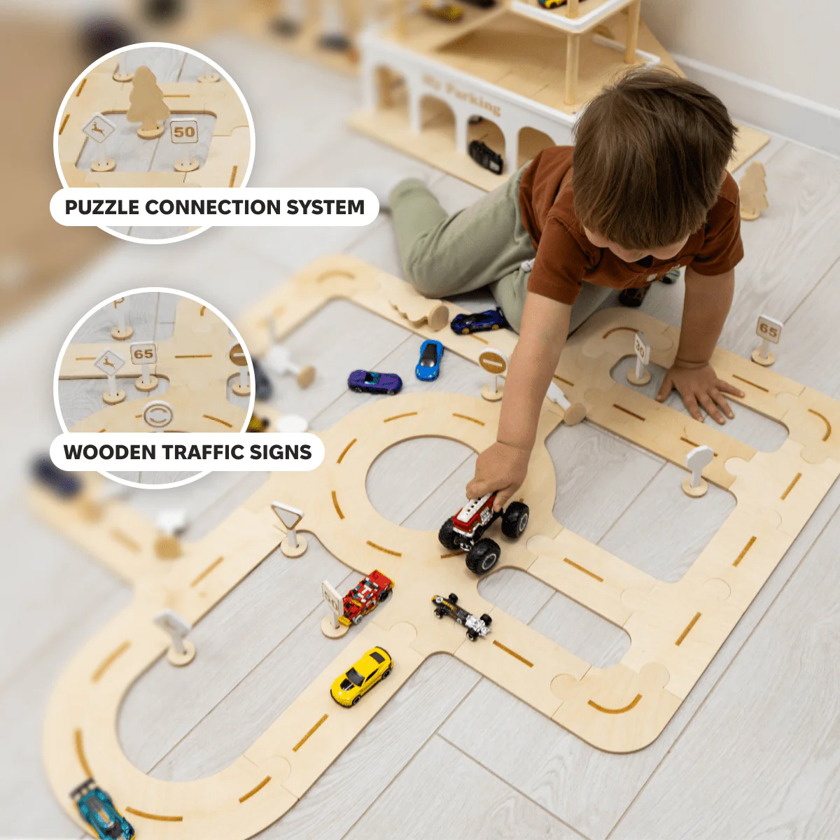 Wooden Car Track Toy - Image 6