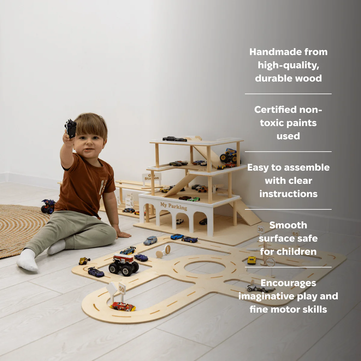 Wooden Car Track Toy - Image 8