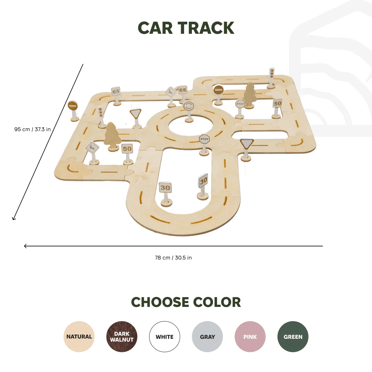Wooden Car Track Toy - Image 9
